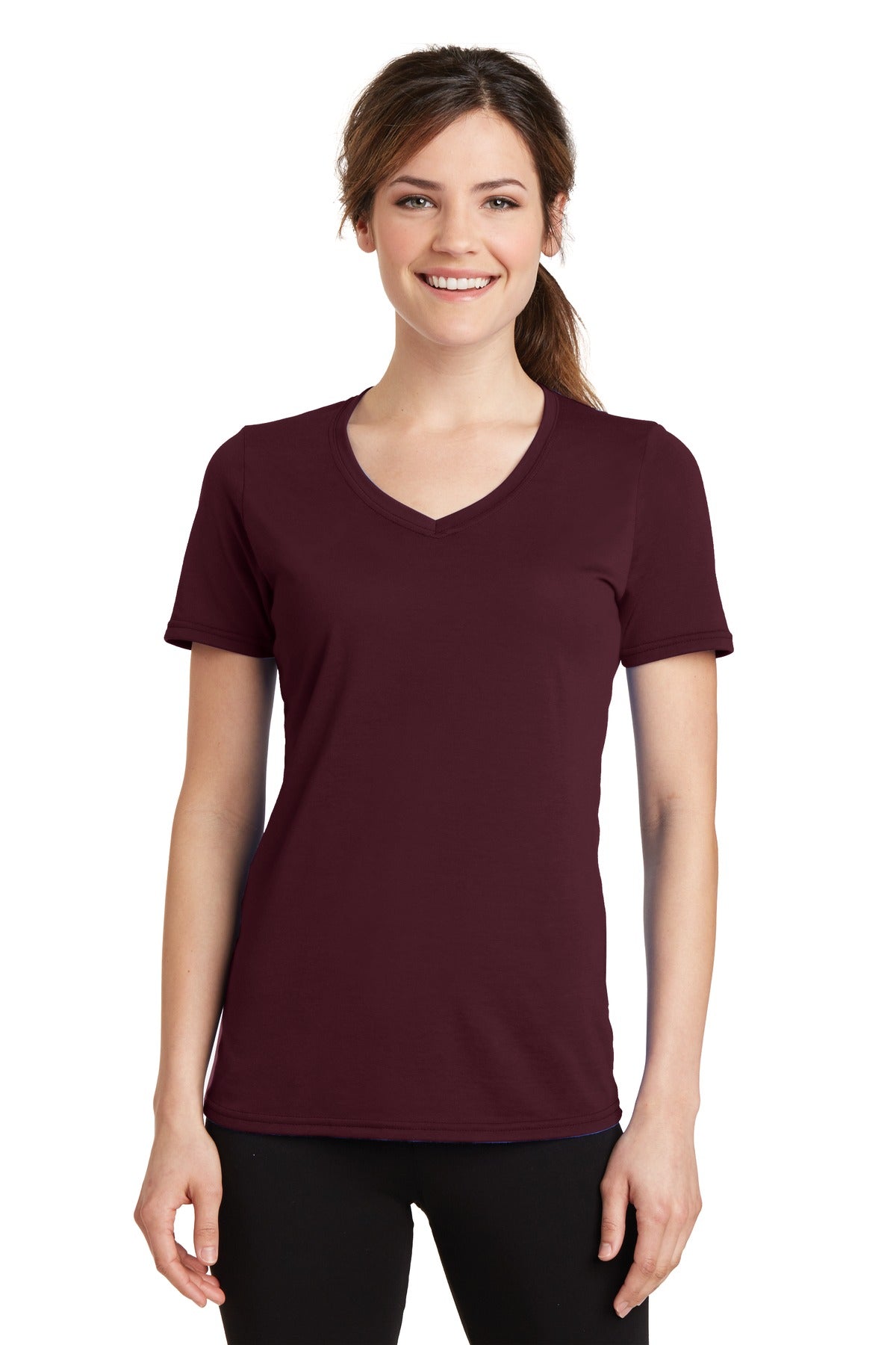 Port & Co ™  Women's Performance Blend V-Neck Tee. LPC381V