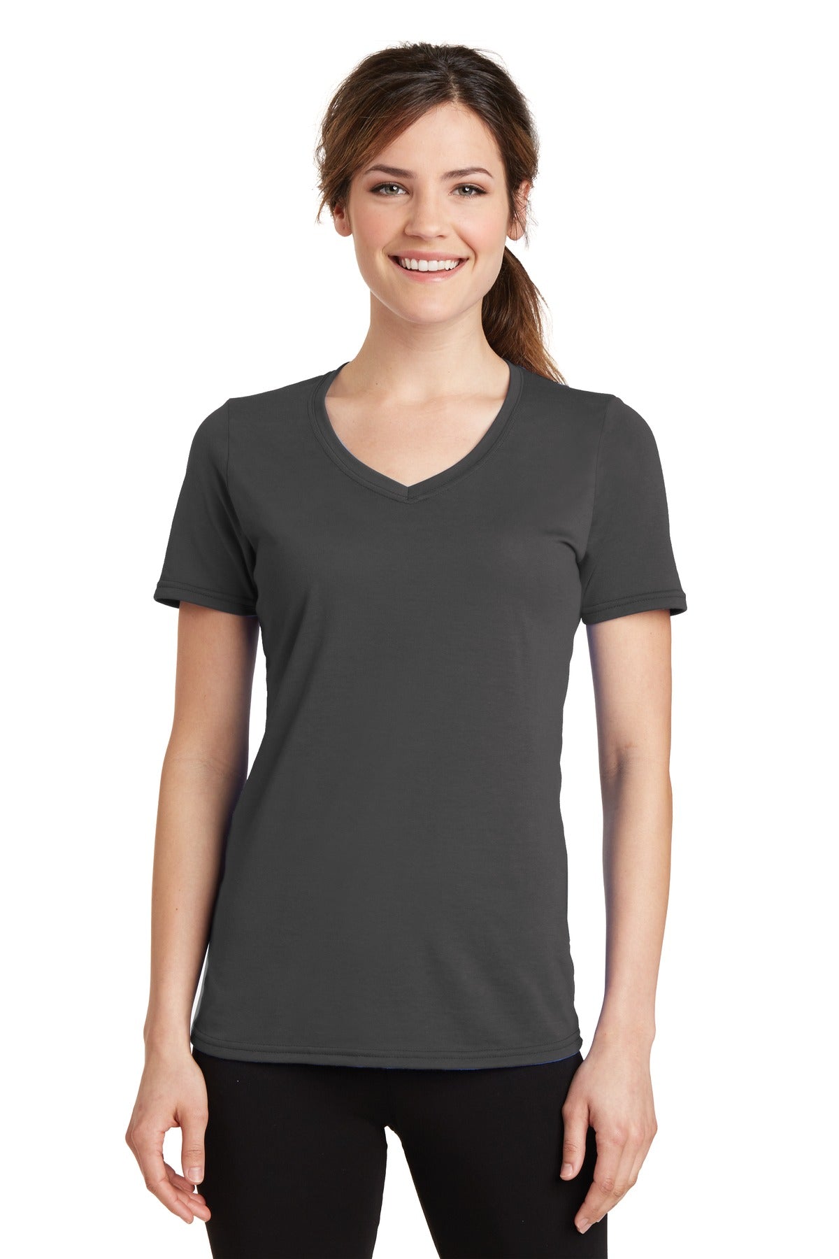 Port & Co ™  Women's Performance Blend V-Neck Tee. LPC381V
