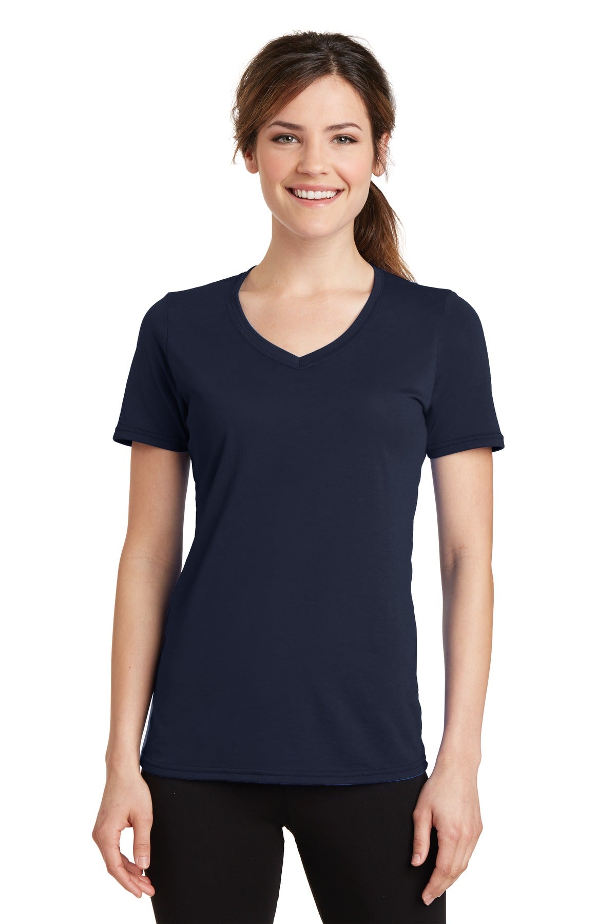 Port & Co ™  Women's Performance Blend V-Neck Tee. LPC381V