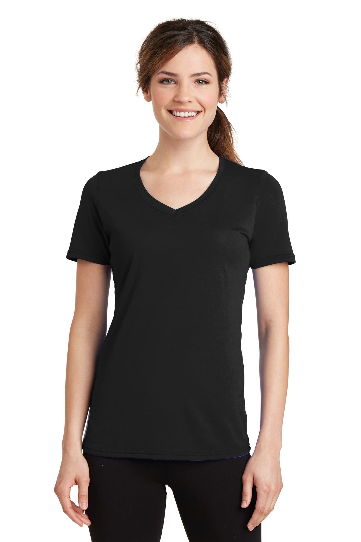 Port & Co ™  Women's Performance Blend V-Neck Tee. LPC381V