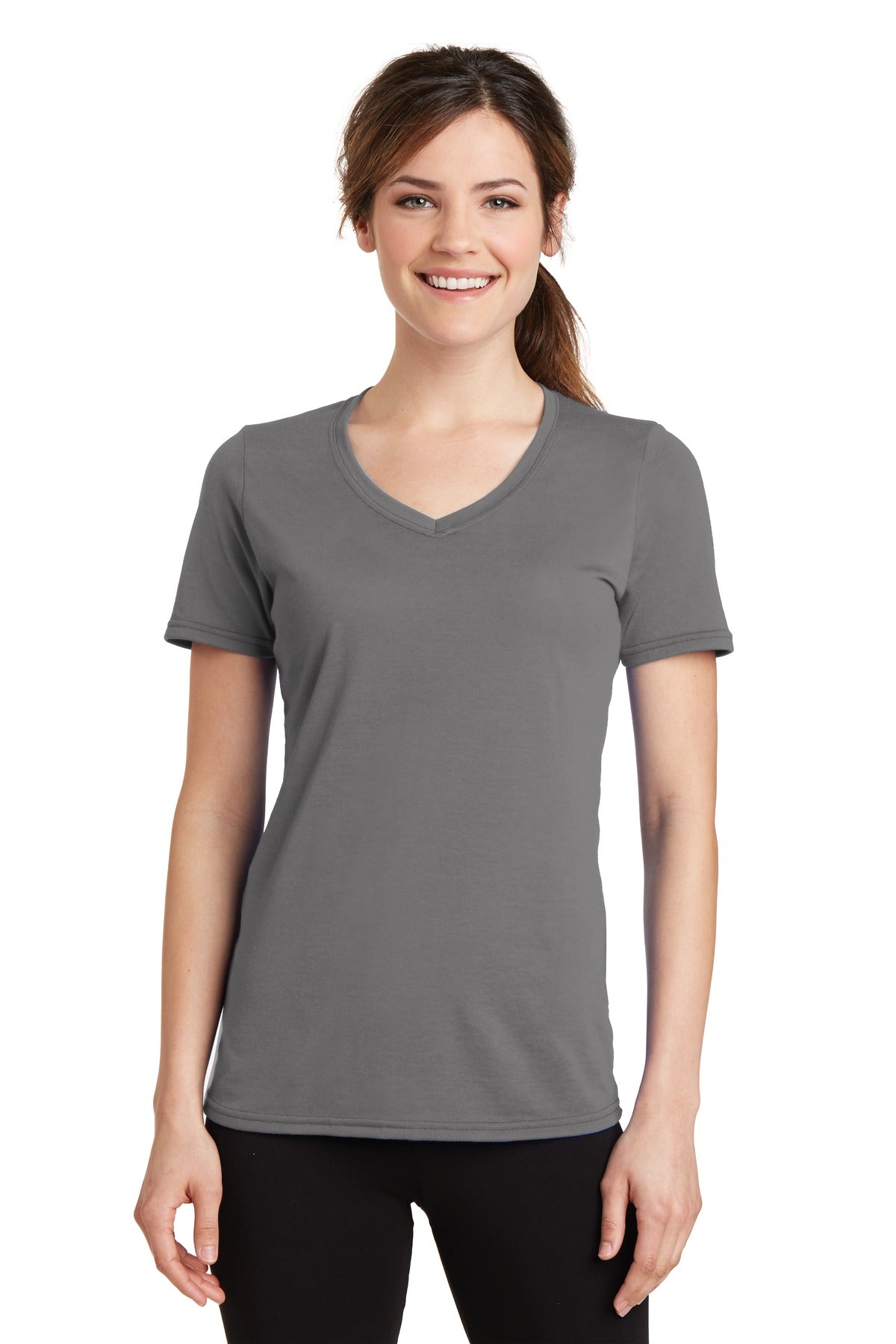 Port & Co ™  Women's Performance Blend V-Neck Tee. LPC381V