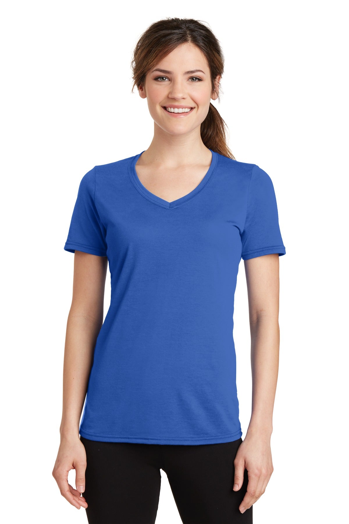 Port & Co ™  Women's Performance Blend V-Neck Tee. LPC381V
