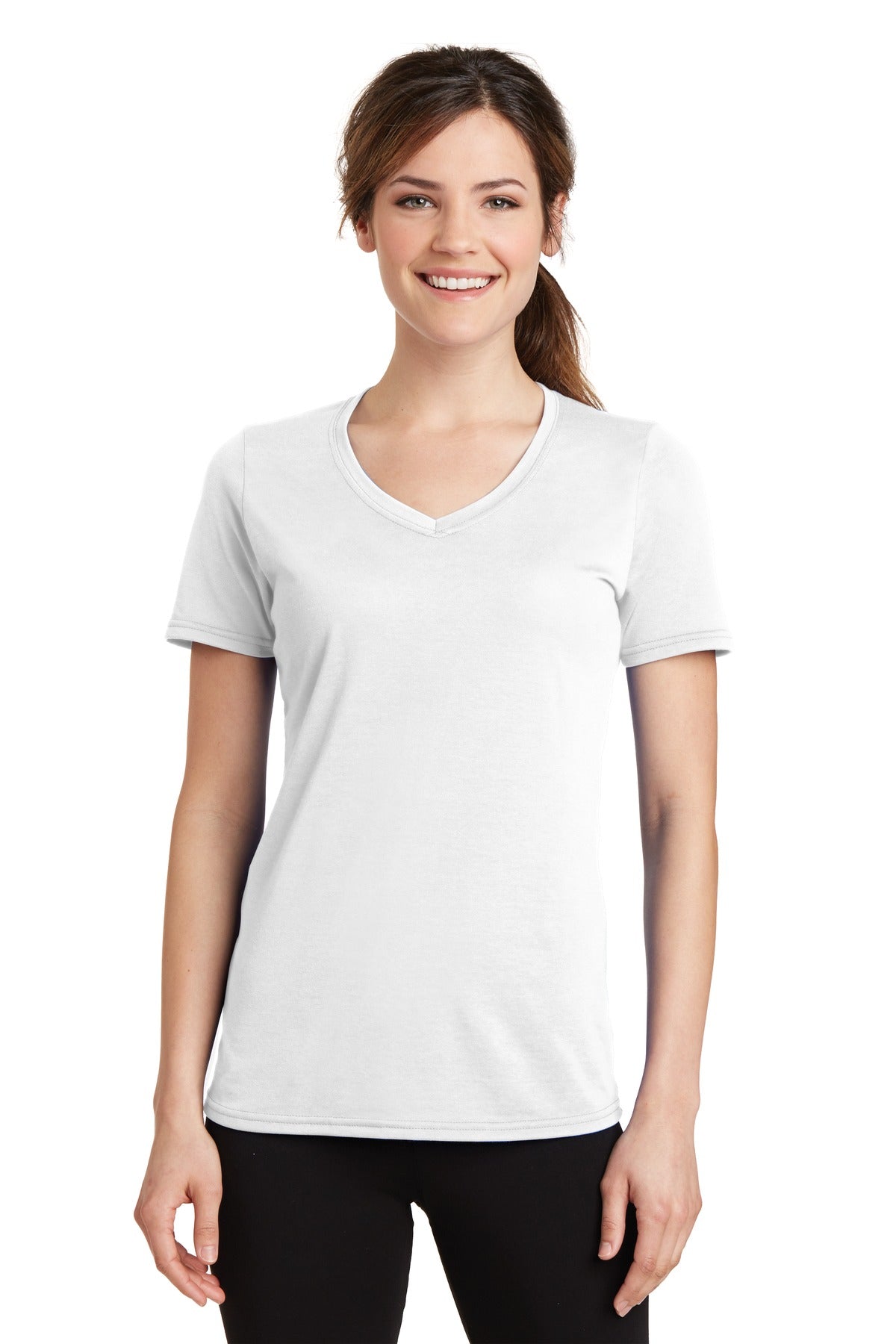 Port & Co ™  Women's Performance Blend V-Neck Tee. LPC381V