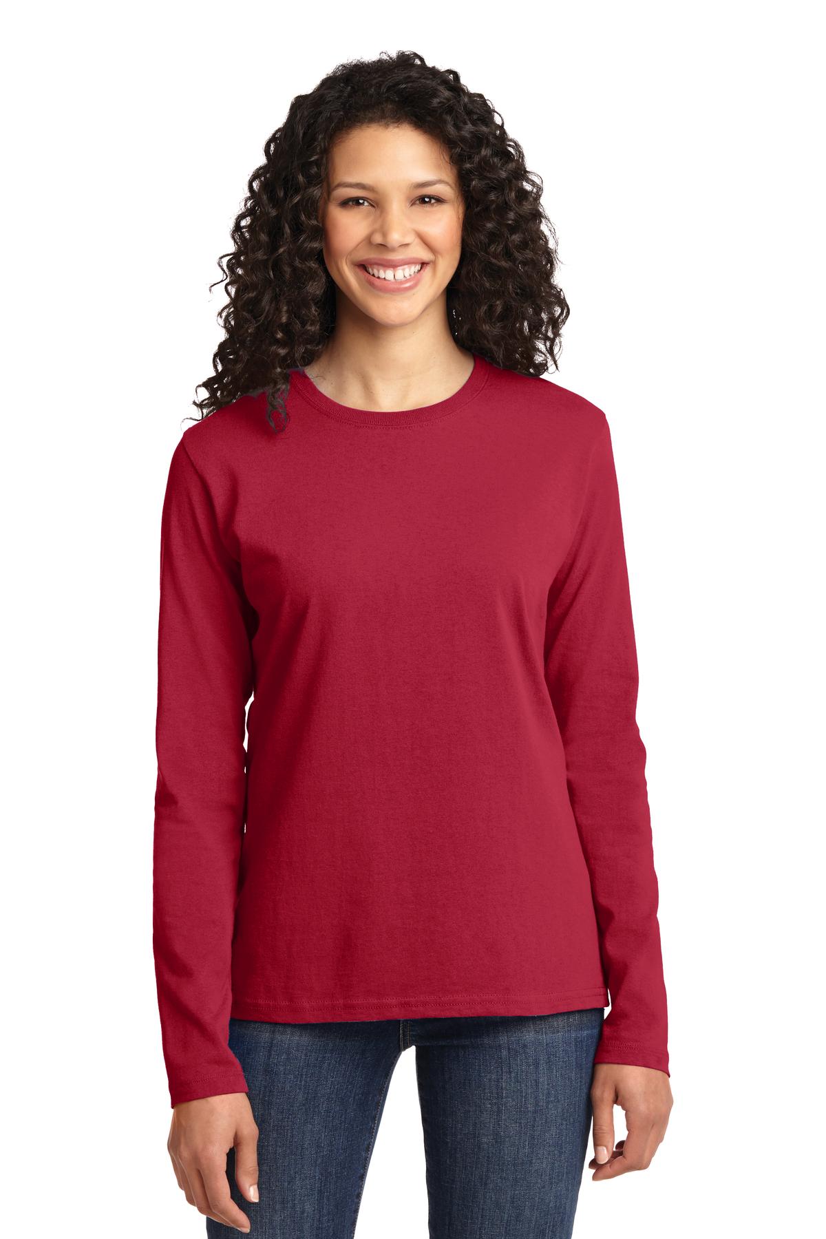 Port & Co ™  Women's Long Sleeve Core Cotton Tee. LPC54LS