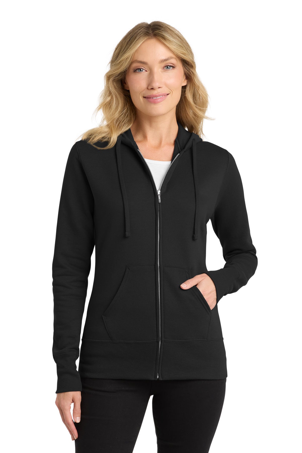Port & Co ™  Women's Core Fleece Full-Zip Hooded Sweatshirt. LPC78ZH