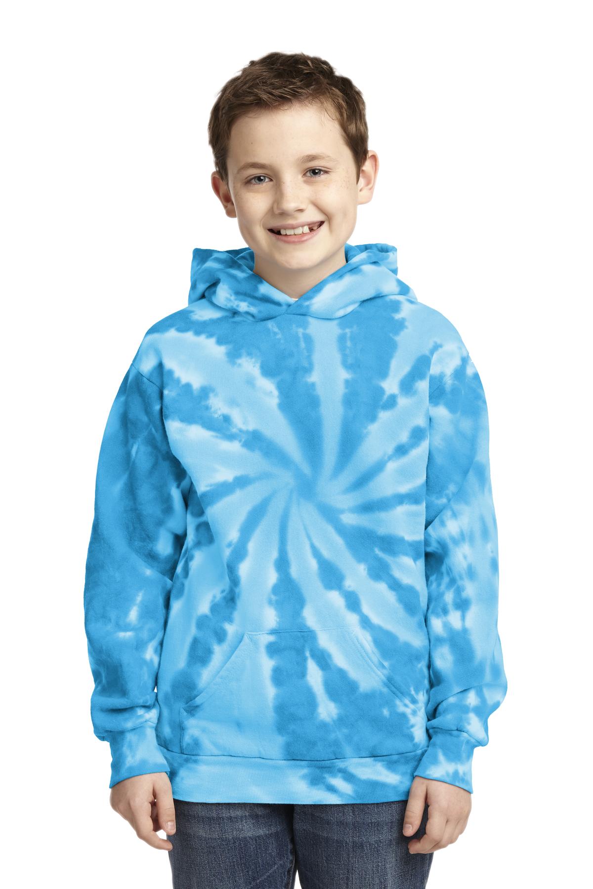 Port & Co ™  Youth Tie-Dye Pullover Hooded Sweatshirt. PC146Y
