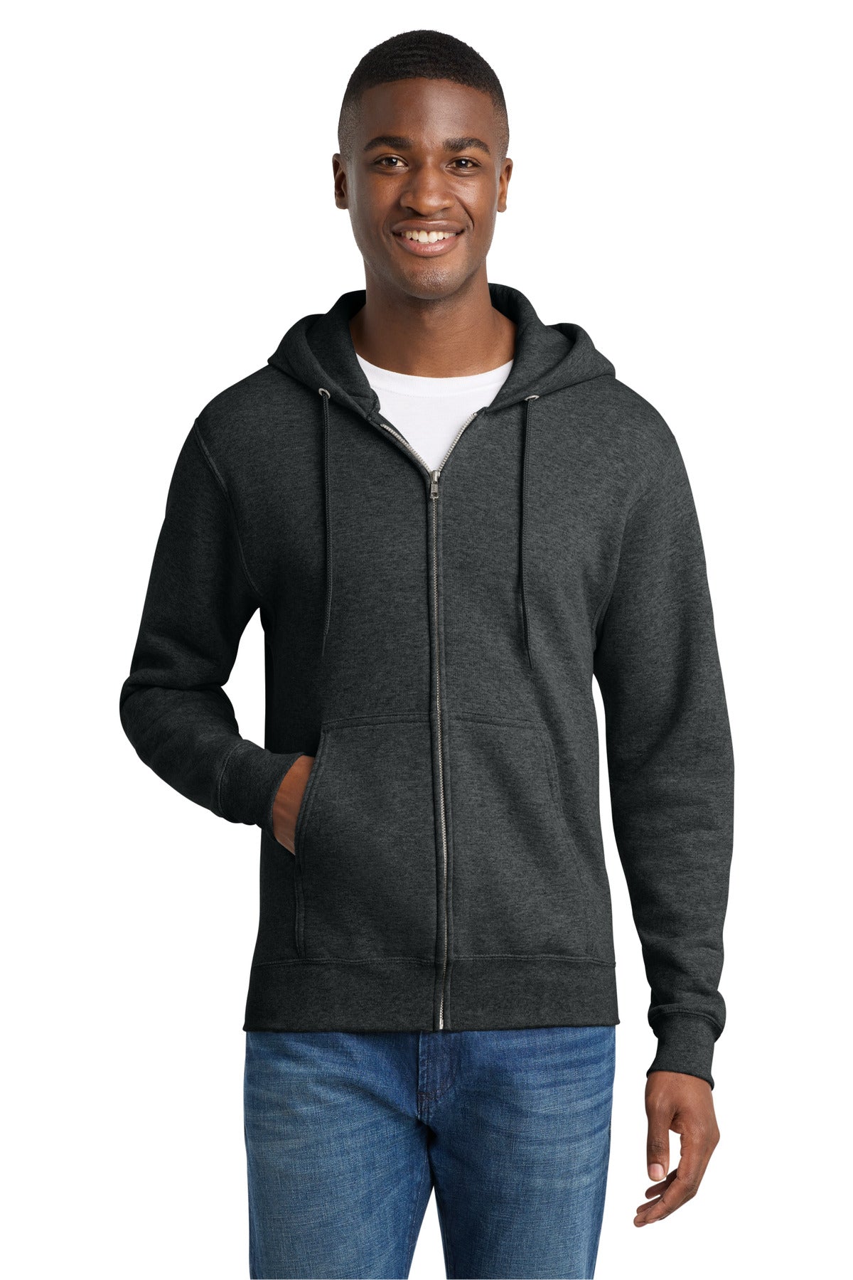 Port & Co ™  Core Fleece Full-Zip Hooded Sweatshirt. PC78ZH