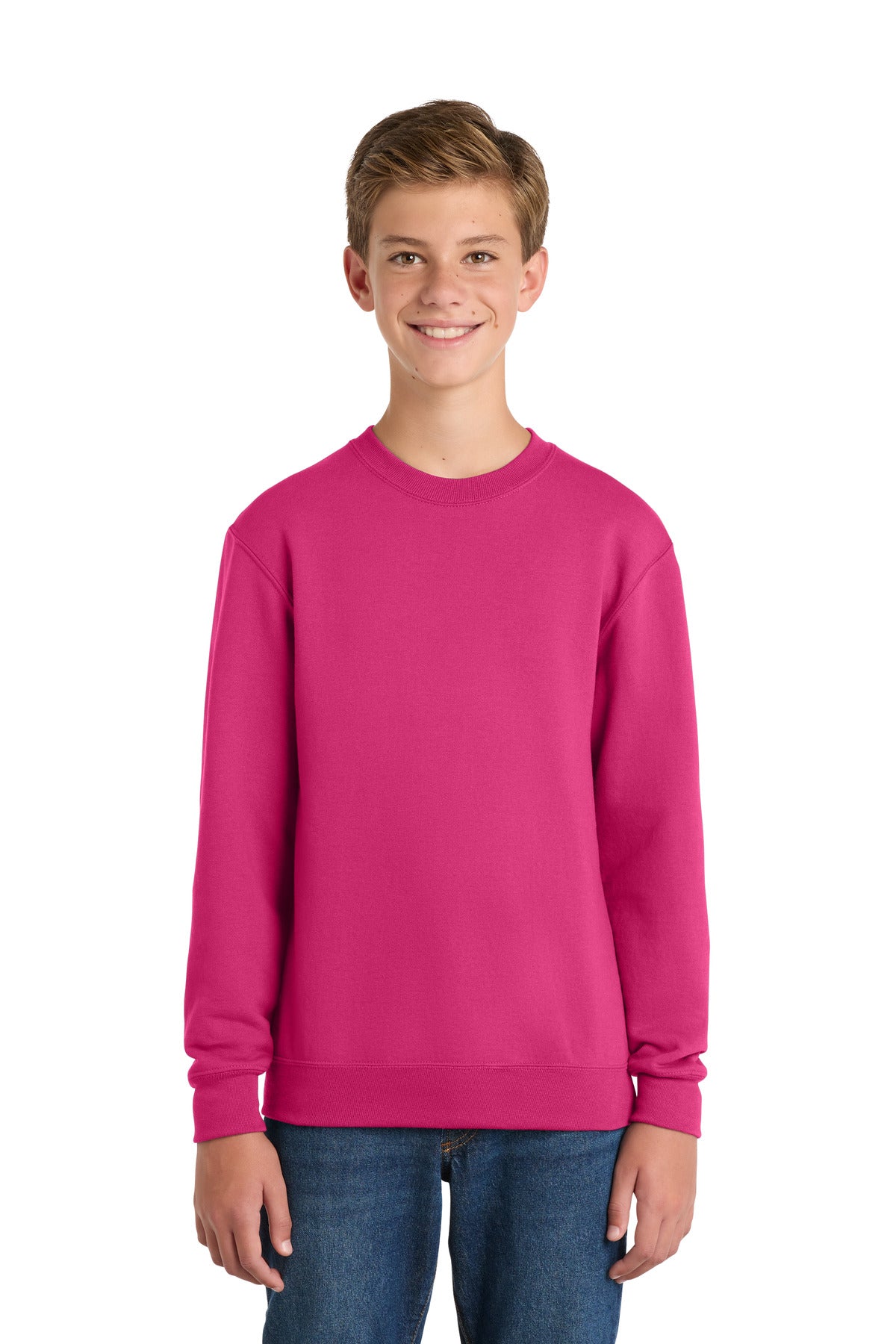 Port & Co ™  Youth Core Fleece Crewneck Sweatshirt.  PC90Y