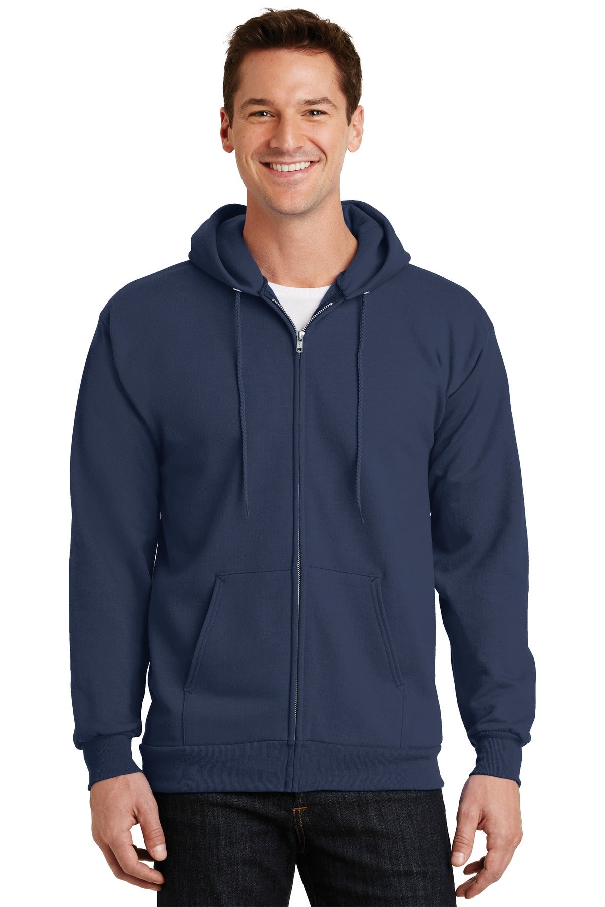 Port & Co ™  Essential Fleece Full-Zip Hooded Sweatshirt.  PC90ZH