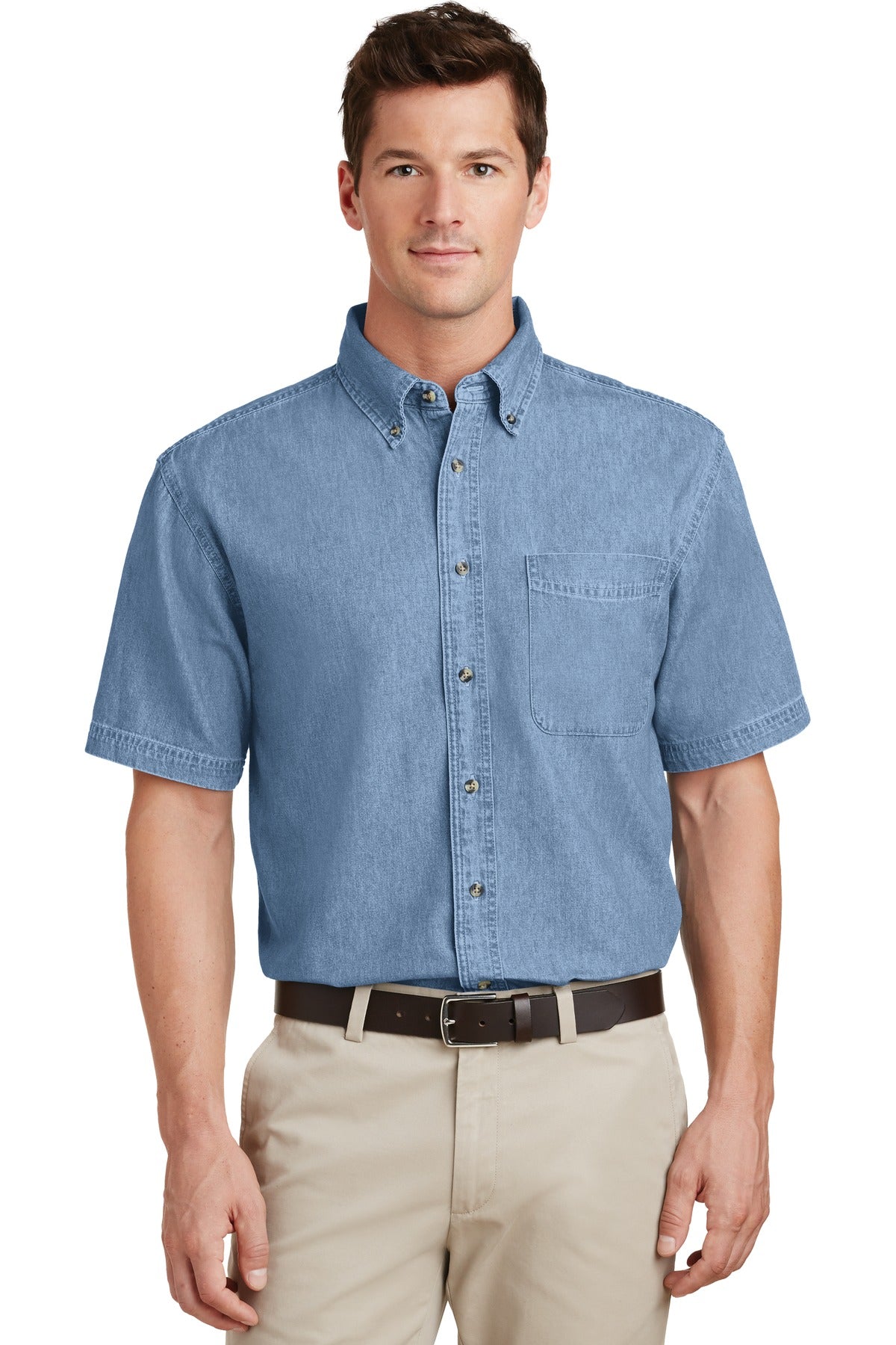 Port & Co ™  Short Sleeve Value Denim Shirt. SP11