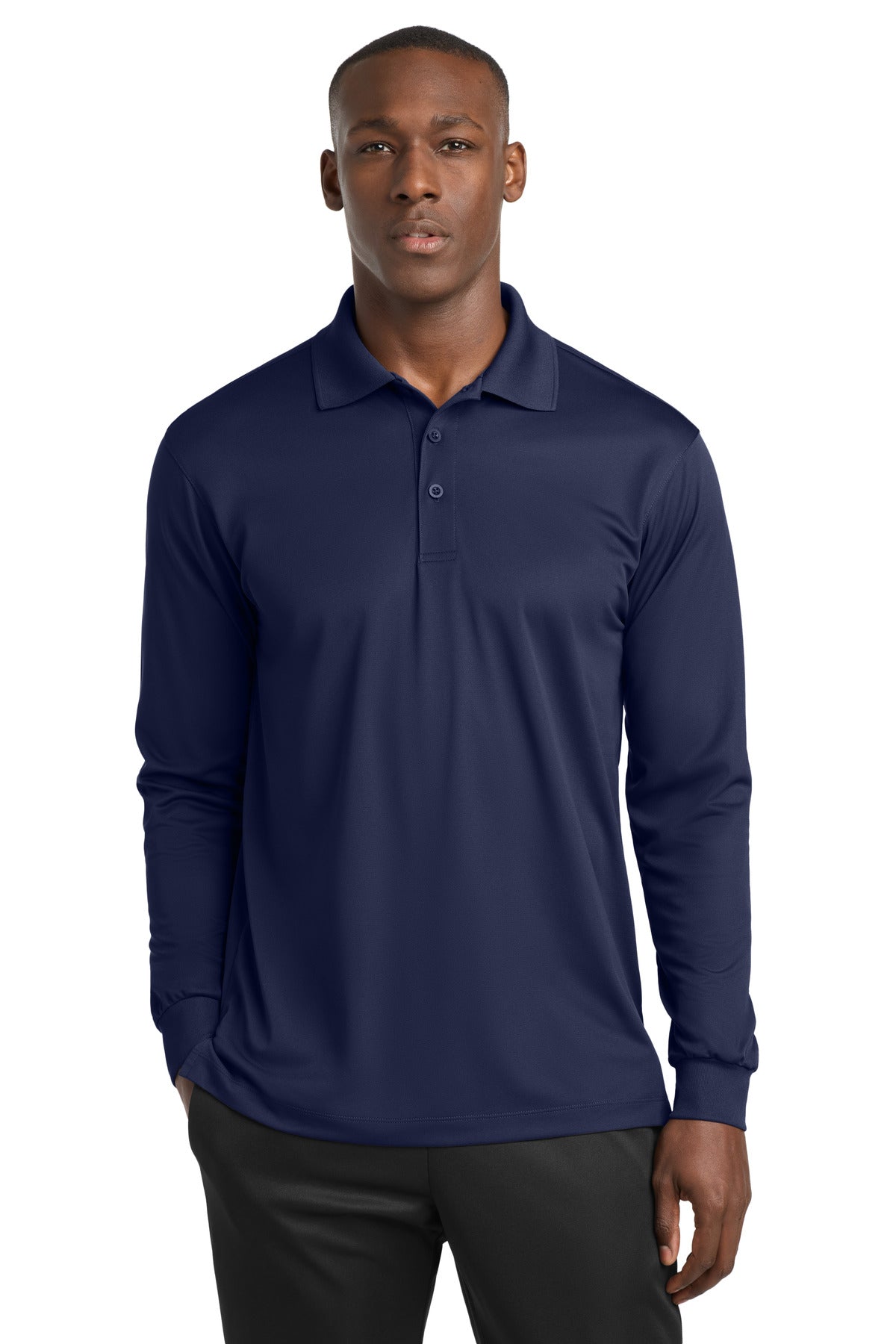 Sport-Tek ®  Long Sleeve Micropique Sport-Wick ®  Polo. ST657