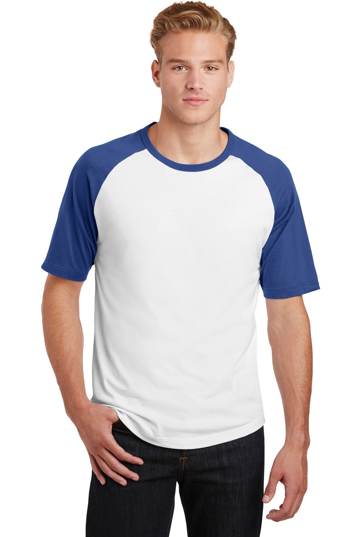 Sport-Tek ®  Short Sleeve Colorblock Raglan Jersey. T201