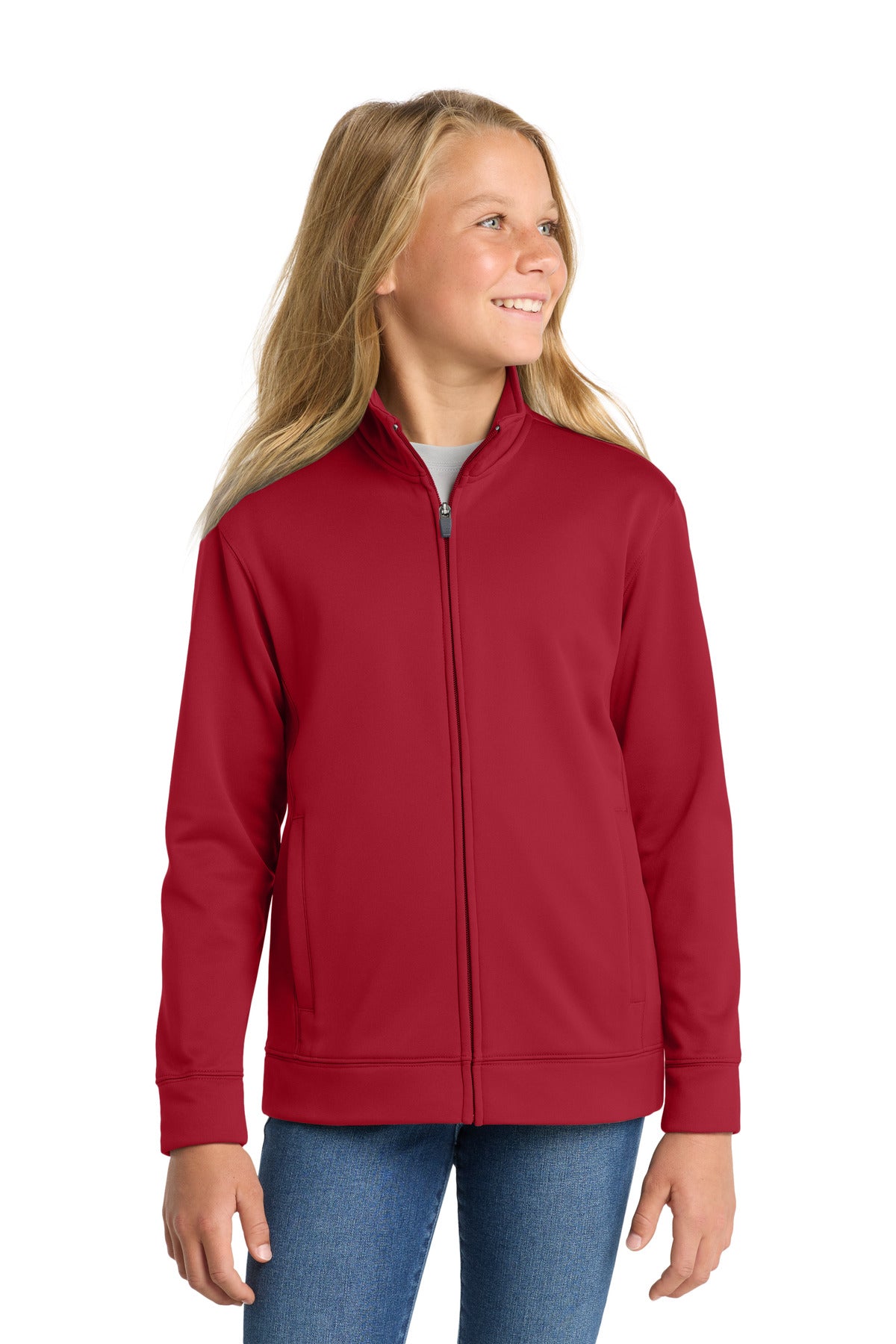 Sport-Tek ®  Youth Sport-Wick ®  Fleece Full-Zip Jacket.  YST241