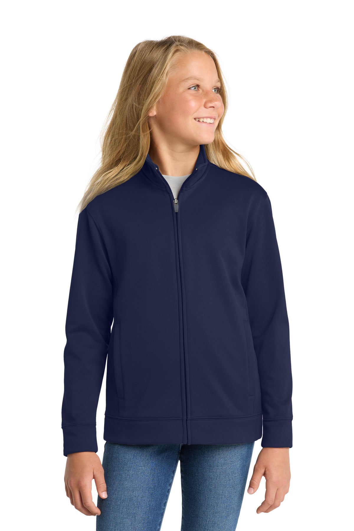Sport-Tek ®  Youth Sport-Wick ®  Fleece Full-Zip Jacket.  YST241