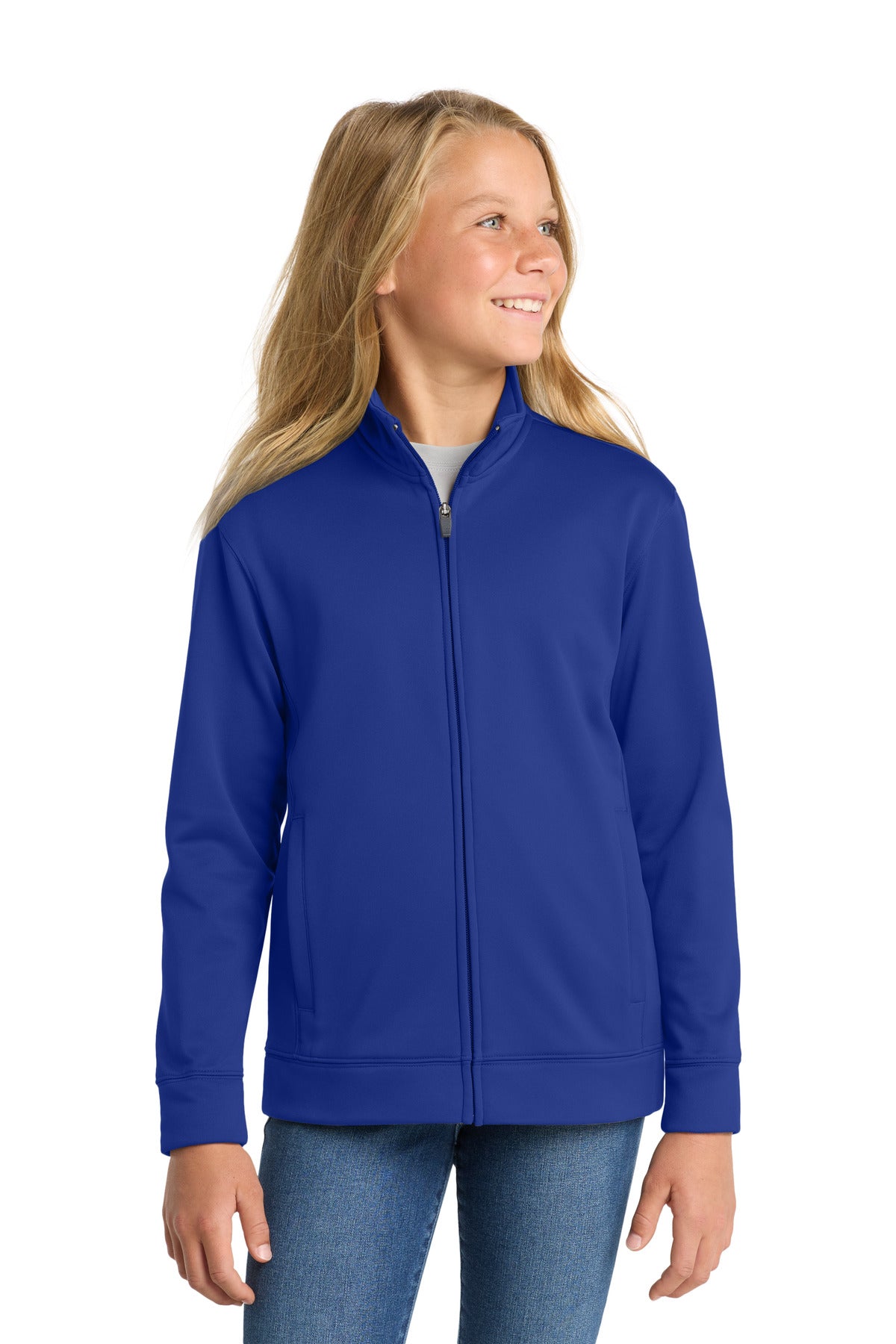 Sport-Tek ®  Youth Sport-Wick ®  Fleece Full-Zip Jacket.  YST241