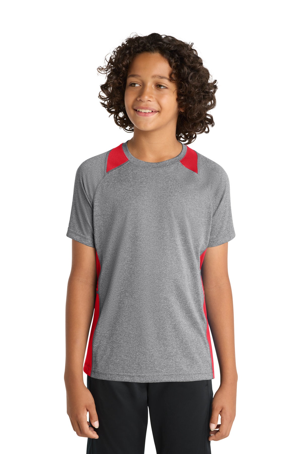 Sport-Tek ®  Youth Heather Colorblock Contender ™  Tee. YST361
