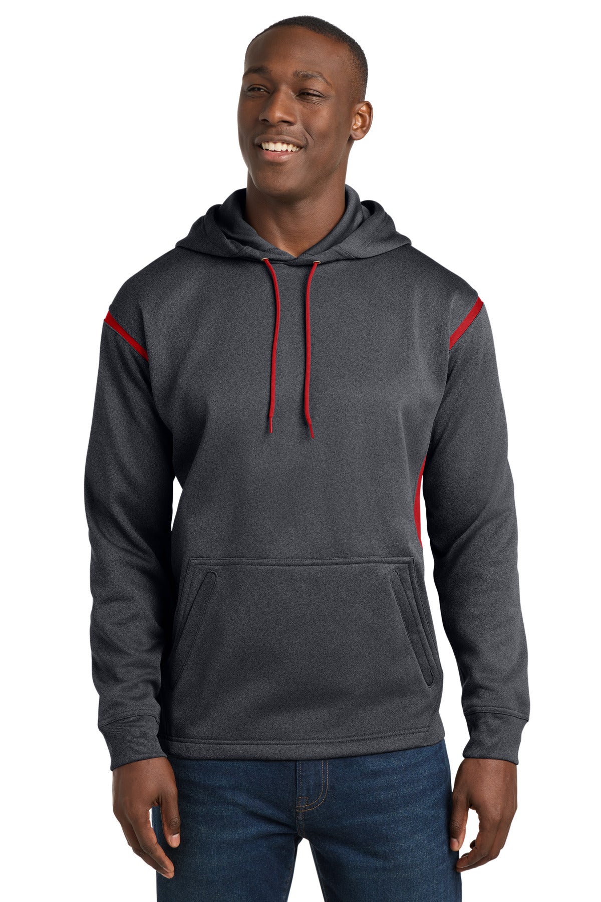 Sport-Tek ®  Tech Fleece Colorblock Hooded Sweatshirt. F246