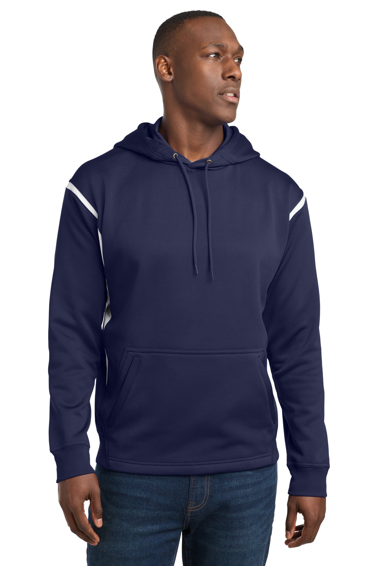Sport-Tek ®  Tech Fleece Colorblock Hooded Sweatshirt. F246