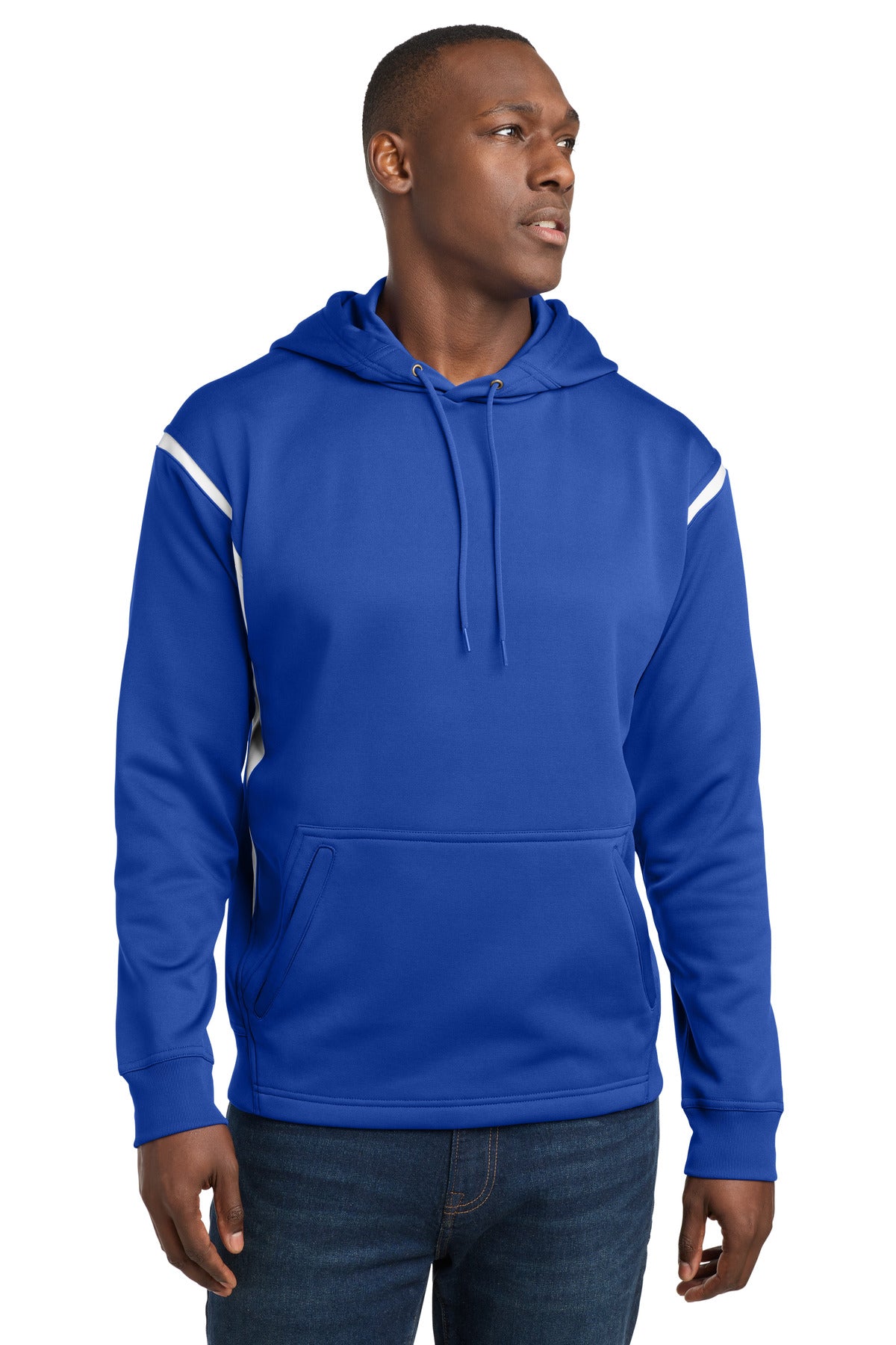 Sport-Tek ®  Tech Fleece Colorblock Hooded Sweatshirt. F246