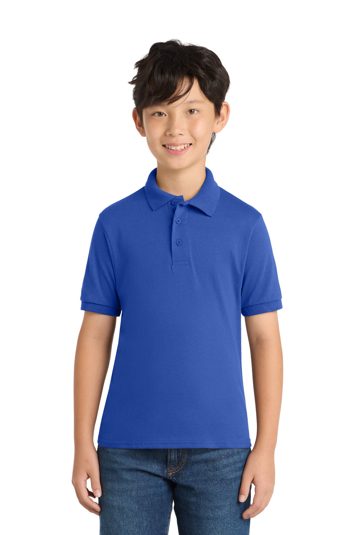Port & Co ™  Youth Core Blend Jersey Knit Polo. KP55Y