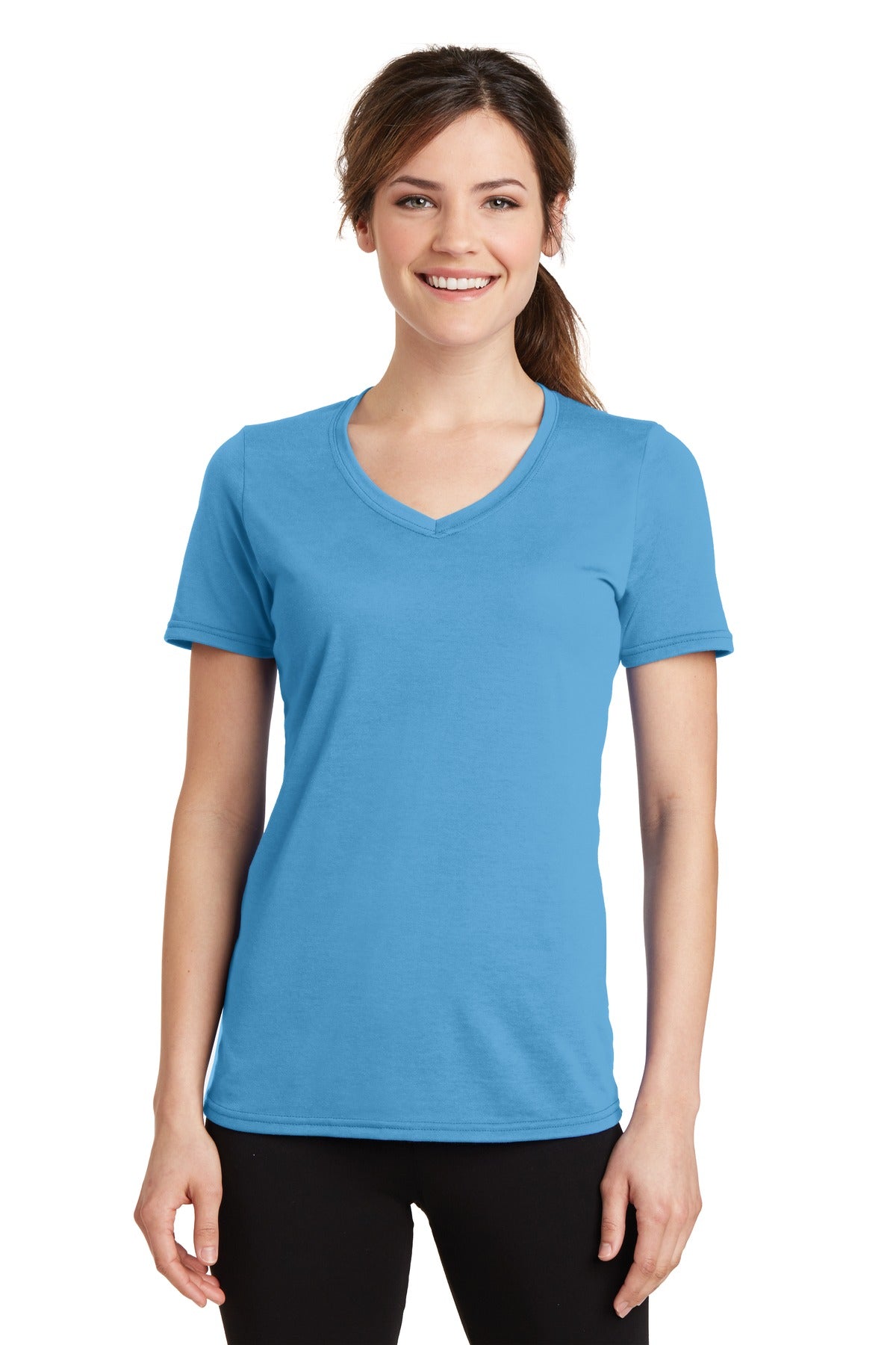 Port & Co ™  Women's Performance Blend V-Neck Tee. LPC381V
