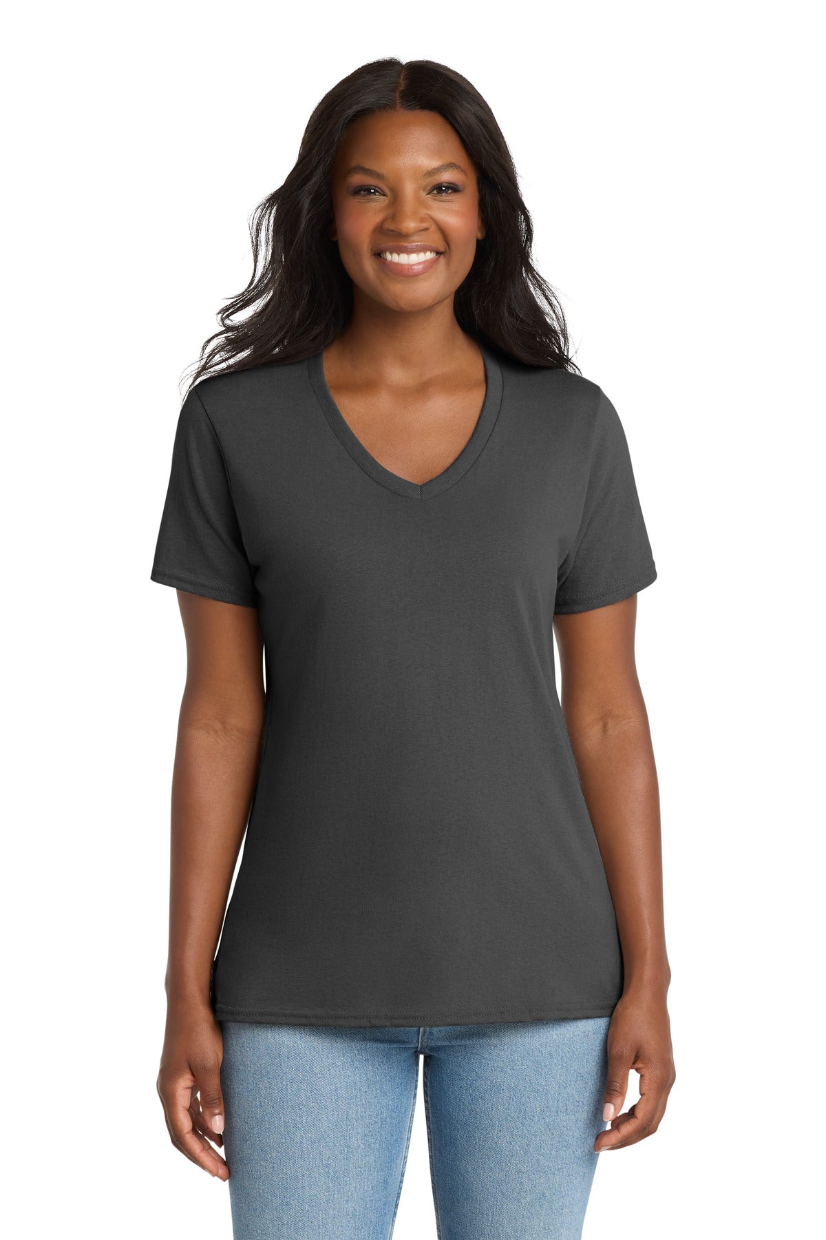 Port & Co ™  Women's Core Cotton V-Neck Tee. LPC54V