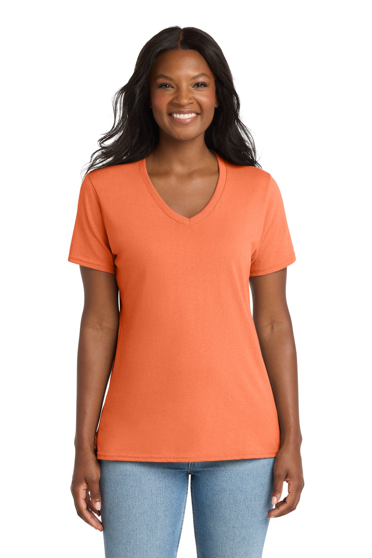 Port & Co ™  Women's Core Cotton V-Neck Tee. LPC54V