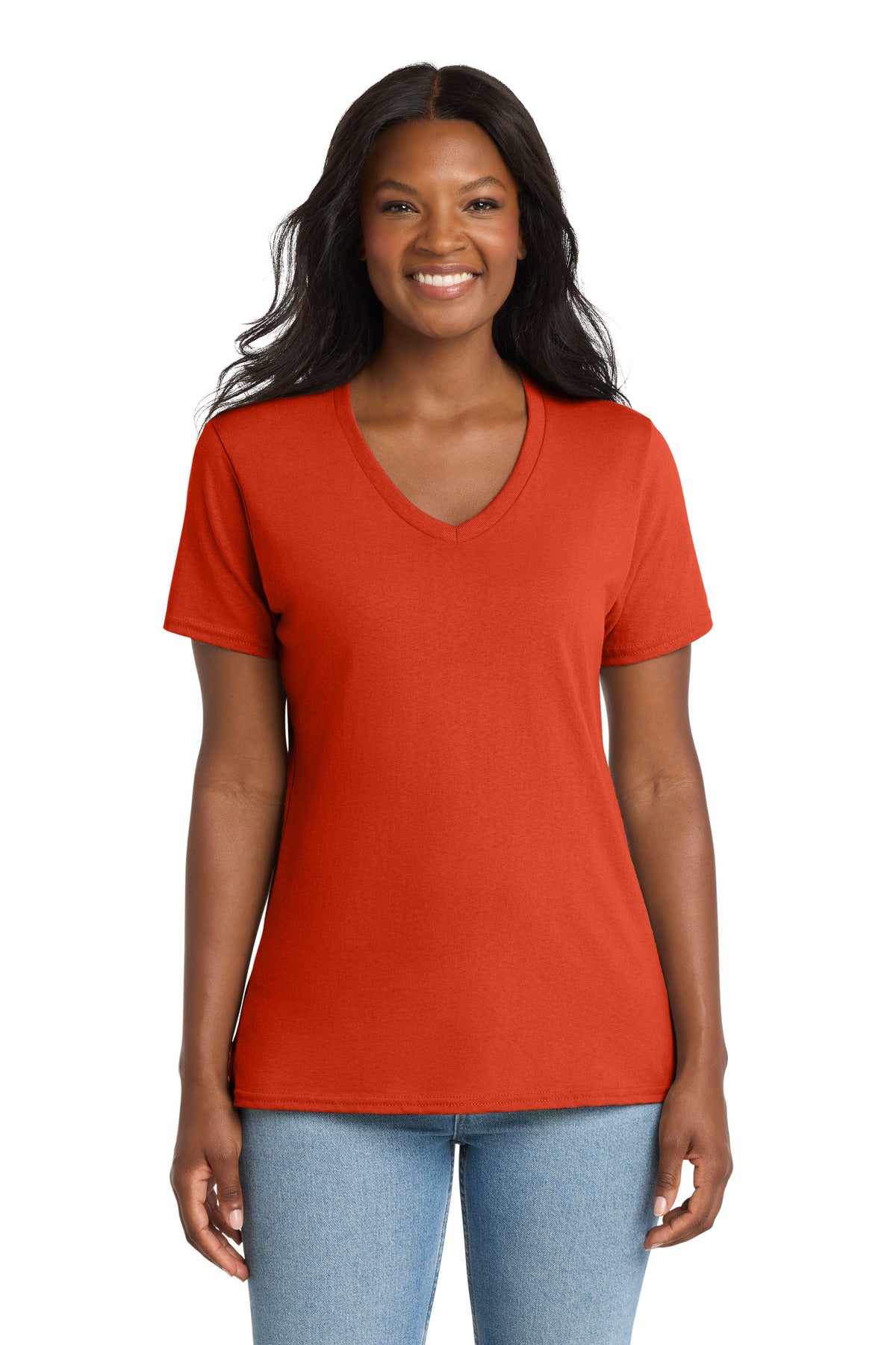 Port & Co ™  Women's Core Cotton V-Neck Tee. LPC54V