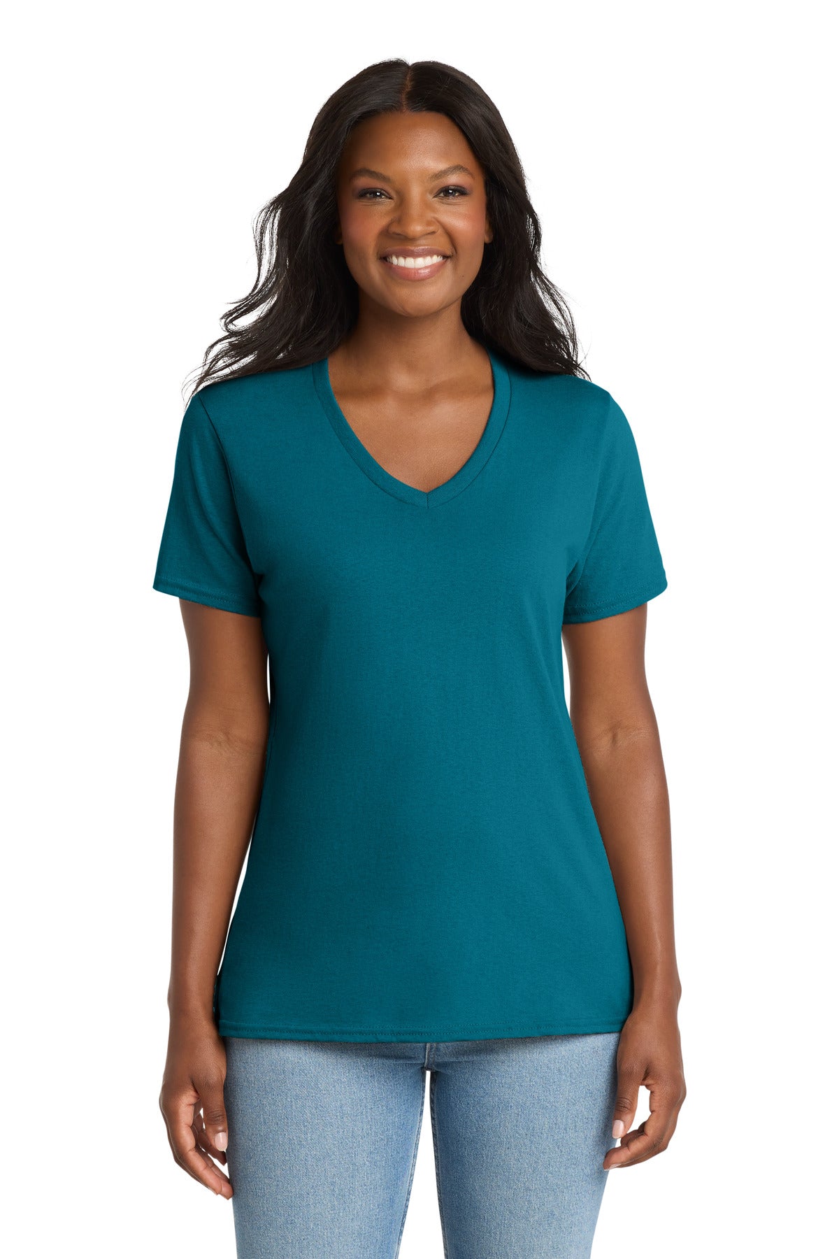 Port & Co ™  Women's Core Cotton V-Neck Tee. LPC54V