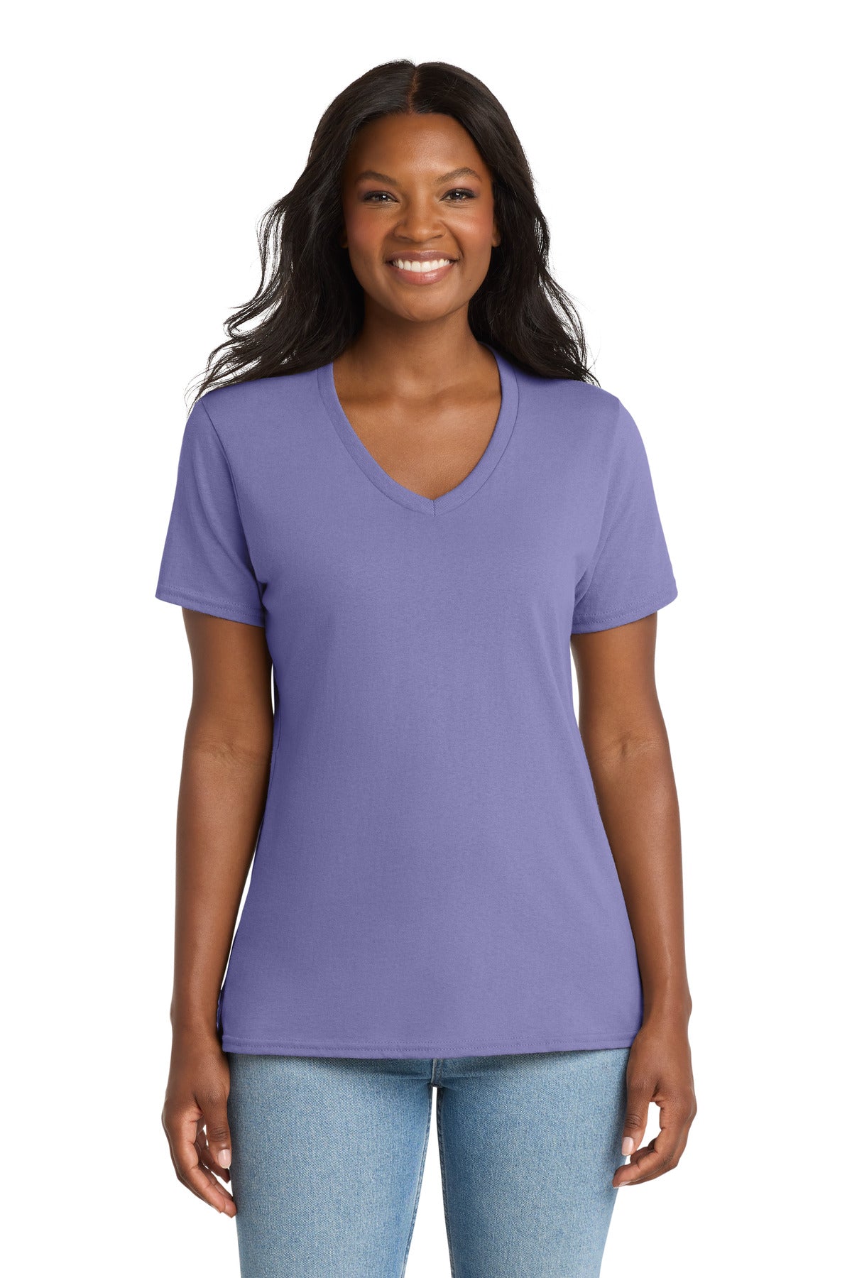 Port & Co ™  Women's Core Cotton V-Neck Tee. LPC54V