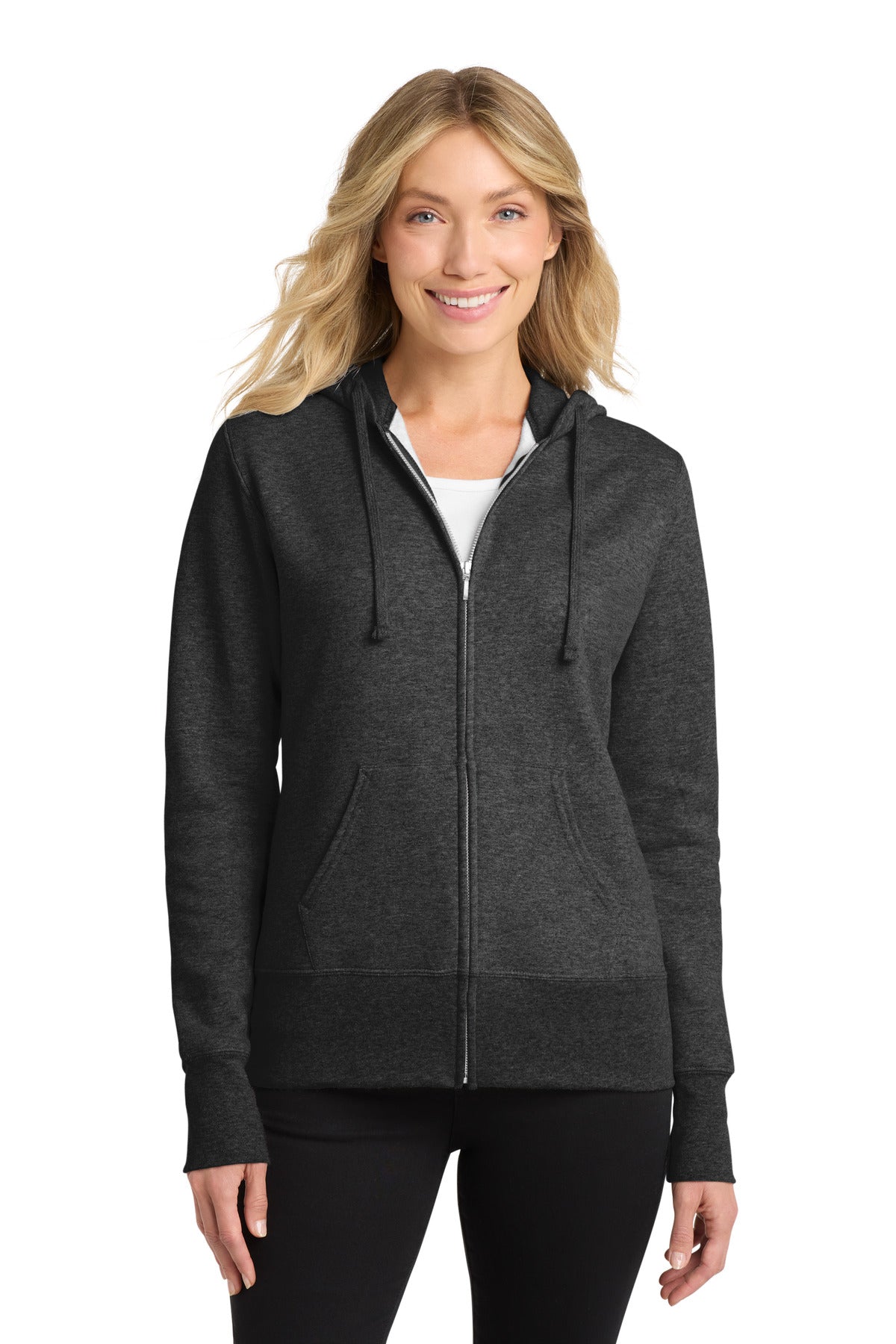 Port & Co ™  Women's Core Fleece Full-Zip Hooded Sweatshirt. LPC78ZH