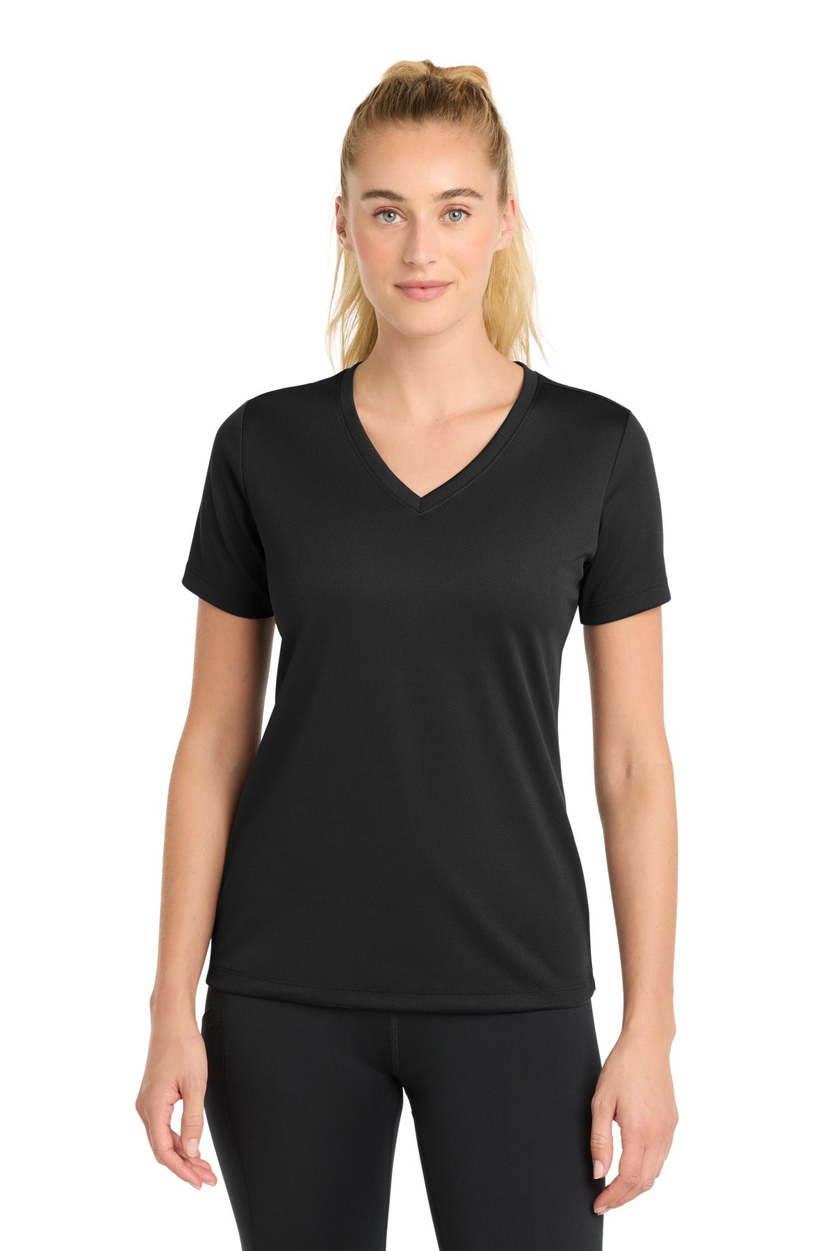 Sport-Tek ®  Women's PosiCharge ®  RacerMesh ®  V-Neck Tee. LST340