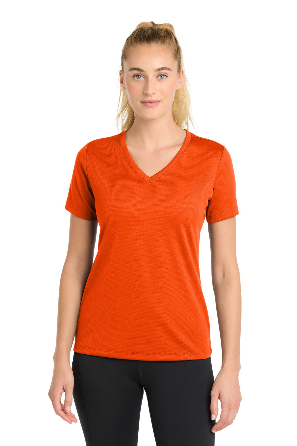 Sport-Tek ®  Women's PosiCharge ®  RacerMesh ®  V-Neck Tee. LST340