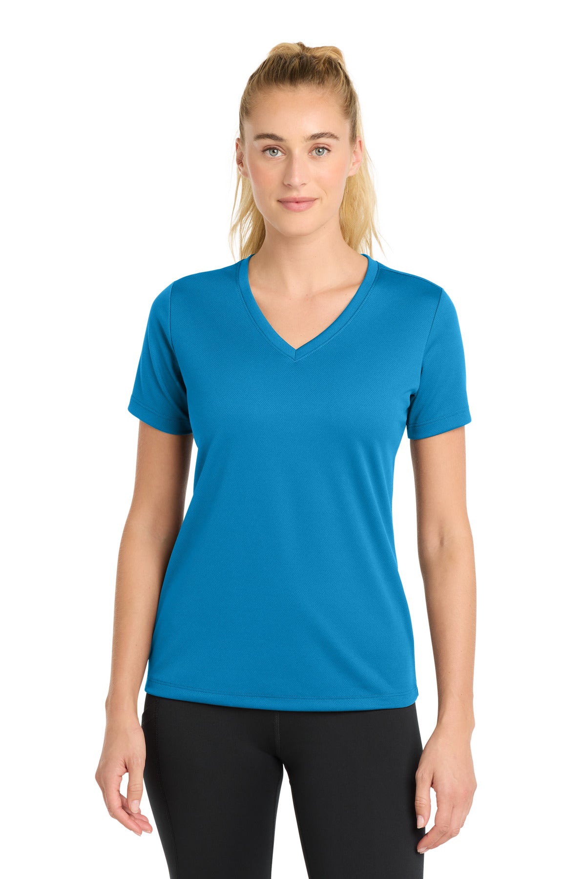 Sport-Tek ®  Women's PosiCharge ®  RacerMesh ®  V-Neck Tee. LST340
