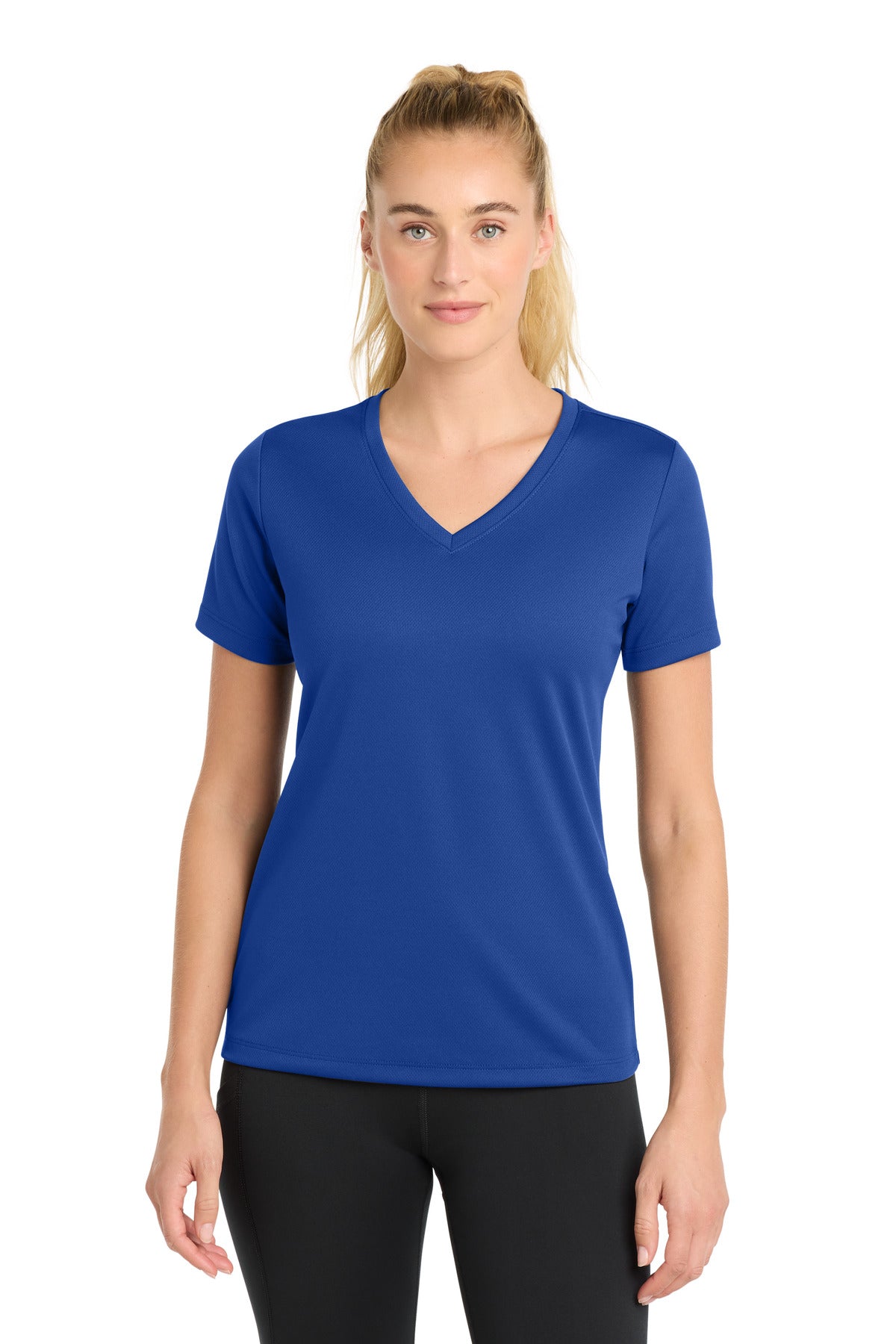 Sport-Tek ®  Women's PosiCharge ®  RacerMesh ®  V-Neck Tee. LST340