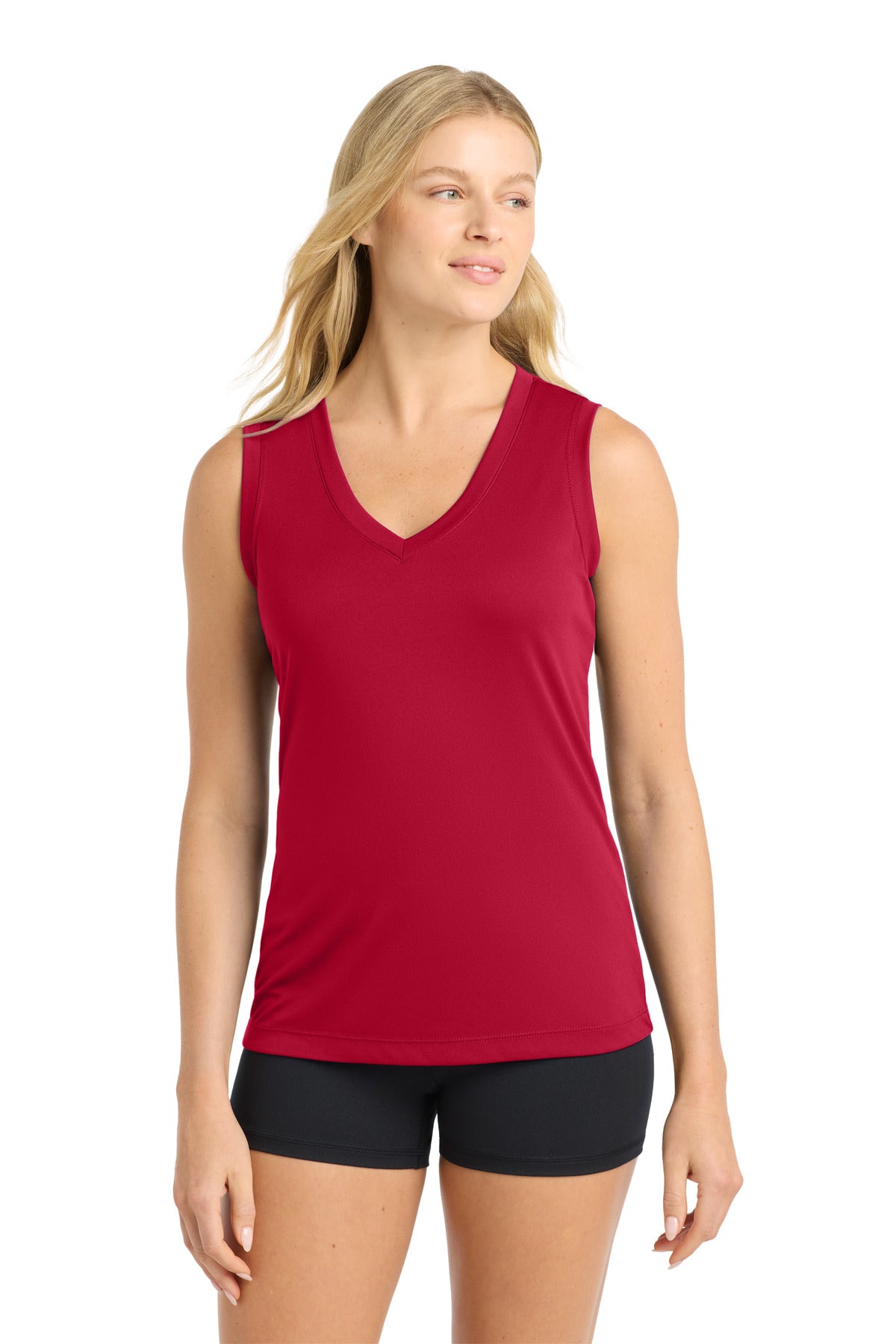 Sport-Tek ®  Women's Sleeveless PosiCharge ®  Competitor™ V-Neck Tee. LST352