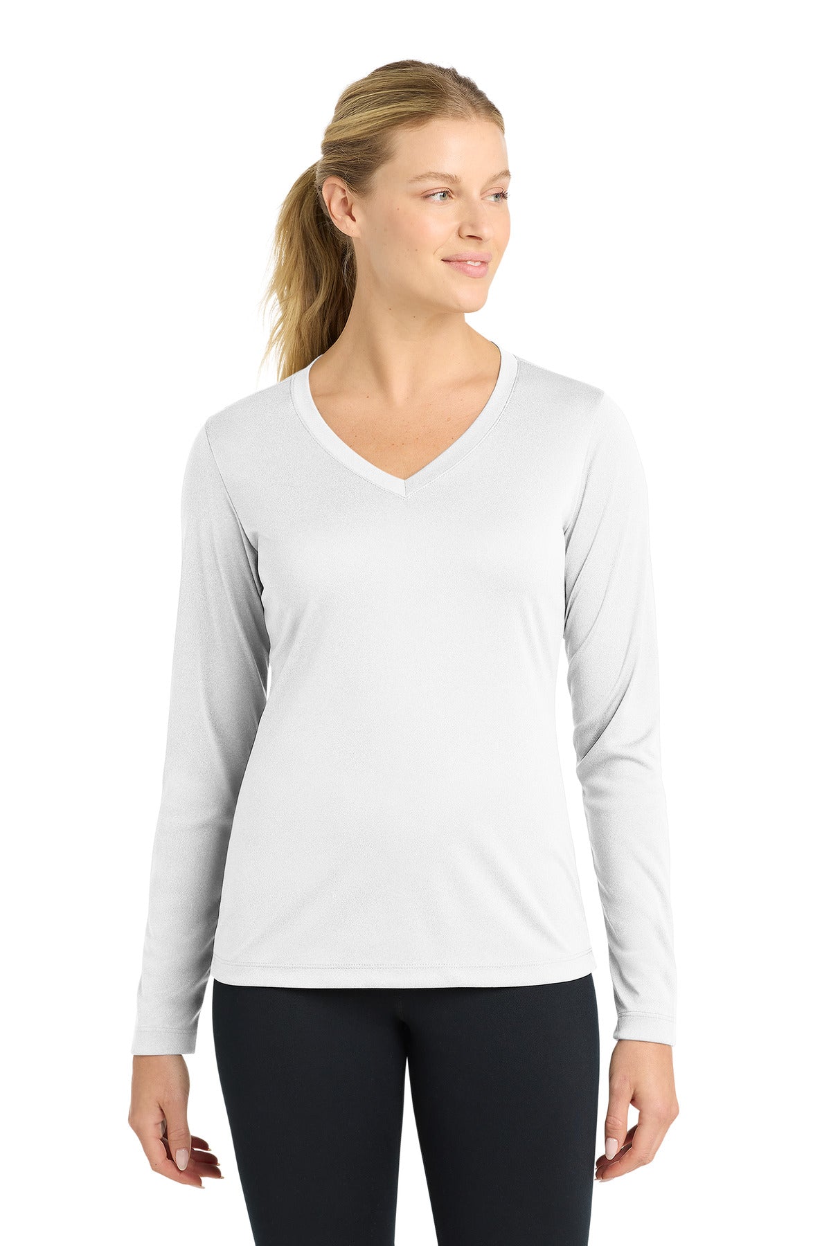 Sport-Tek ®  Women's Long Sleeve PosiCharge ®  Competitor™ V-Neck Tee. LST353LS