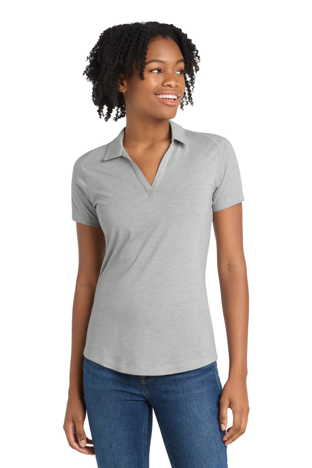 Sport-Tek  ®  Women's PosiCharge  ®  Tri-Blend Wicking Polo. LST405