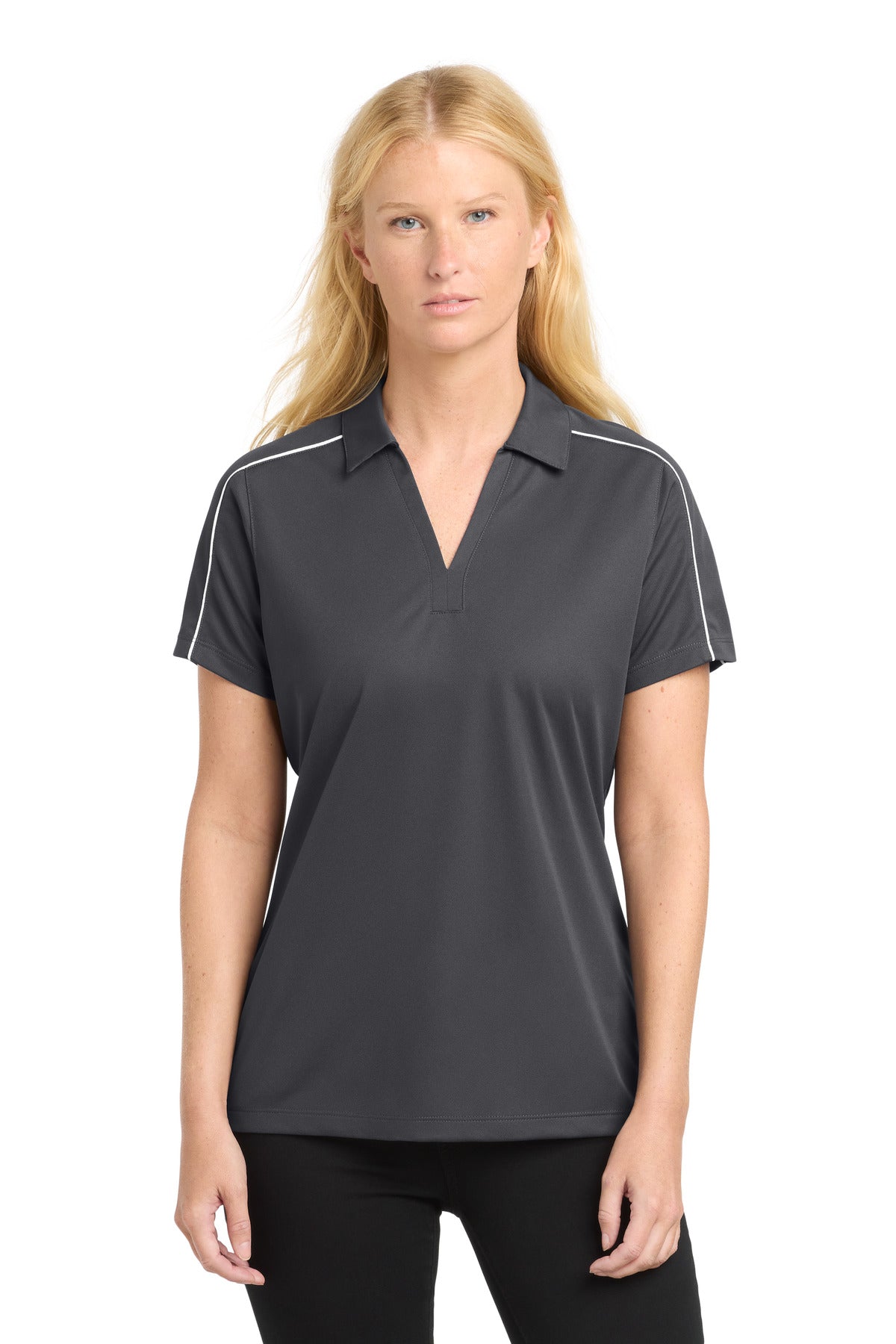 Sport-Tek ®  Women's Micropique Sport-Wick ®  Piped Polo. LST653