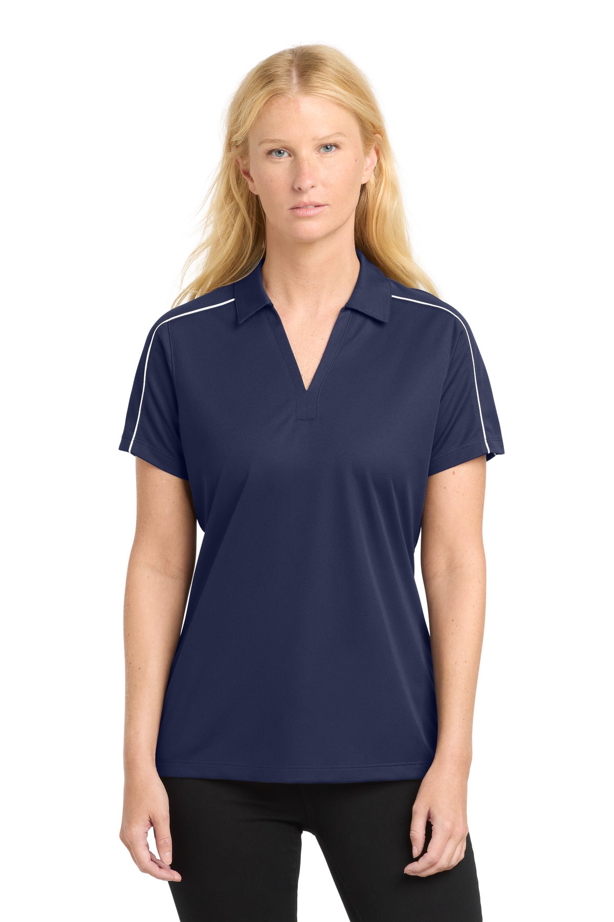 Sport-Tek ®  Women's Micropique Sport-Wick ®  Piped Polo. LST653
