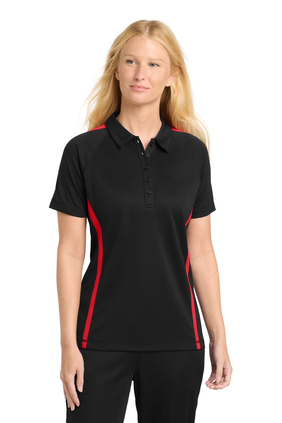 Sport-Tek ®  Women's PosiCharge ®  Micro-Mesh Colorblock Polo. LST685