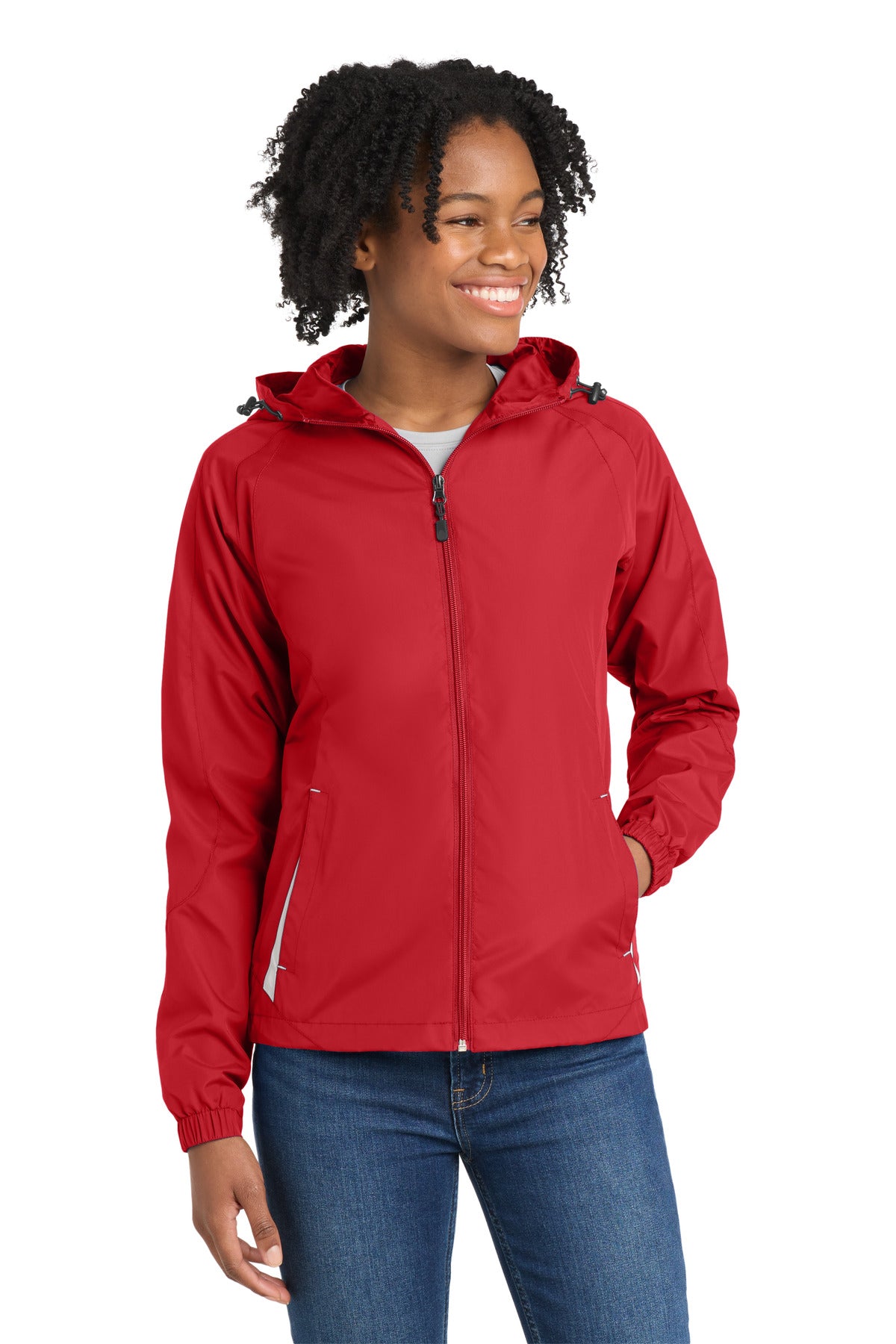 Sport-Tek ®  Women's Colorblock Hooded Raglan Jacket. LST76