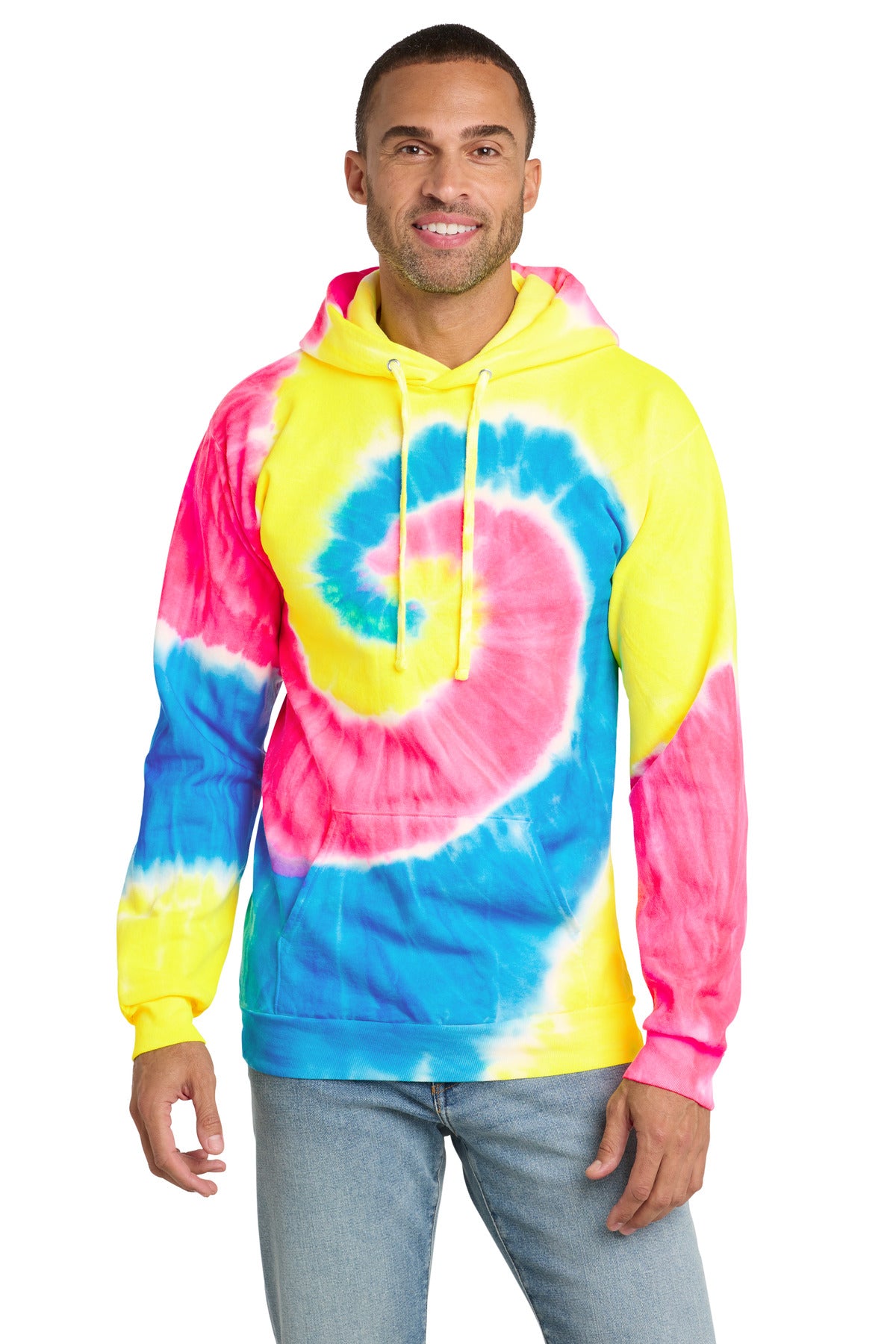 Port & Co ™  Tie-Dye Pullover Hooded Sweatshirt. PC146