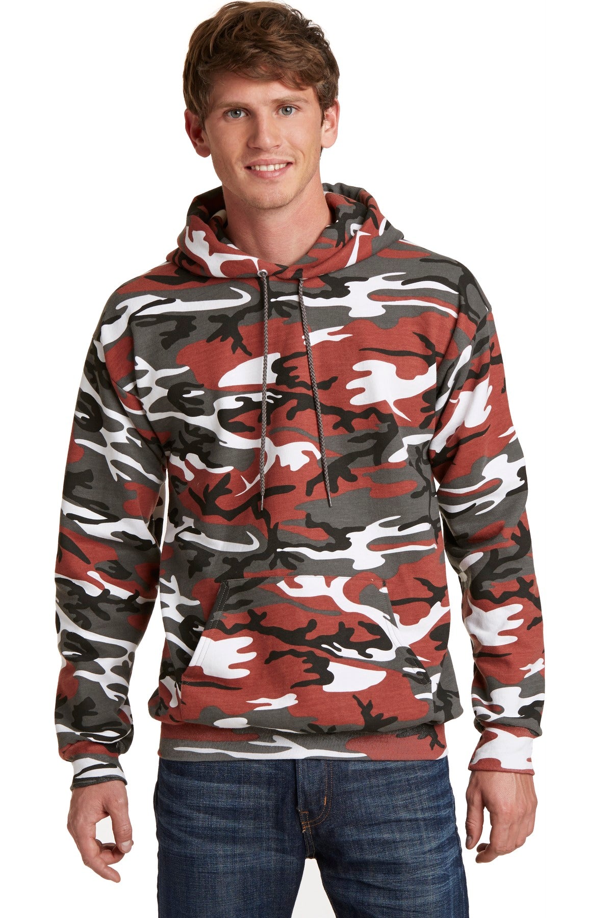 Port & Co ™  Core Fleece Camo Pullover Hooded Sweatshirt. PC78HC