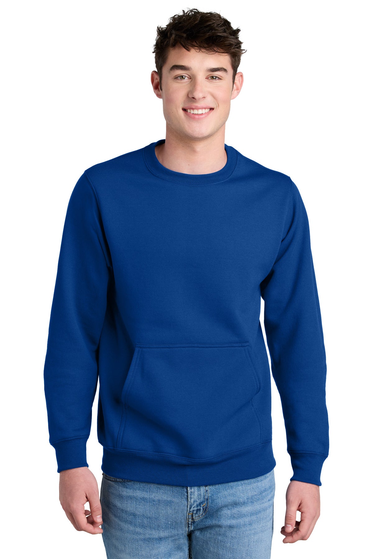 Port & Co ™  Core Fleece Crewneck Pocket Sweatshirt PC78PKT