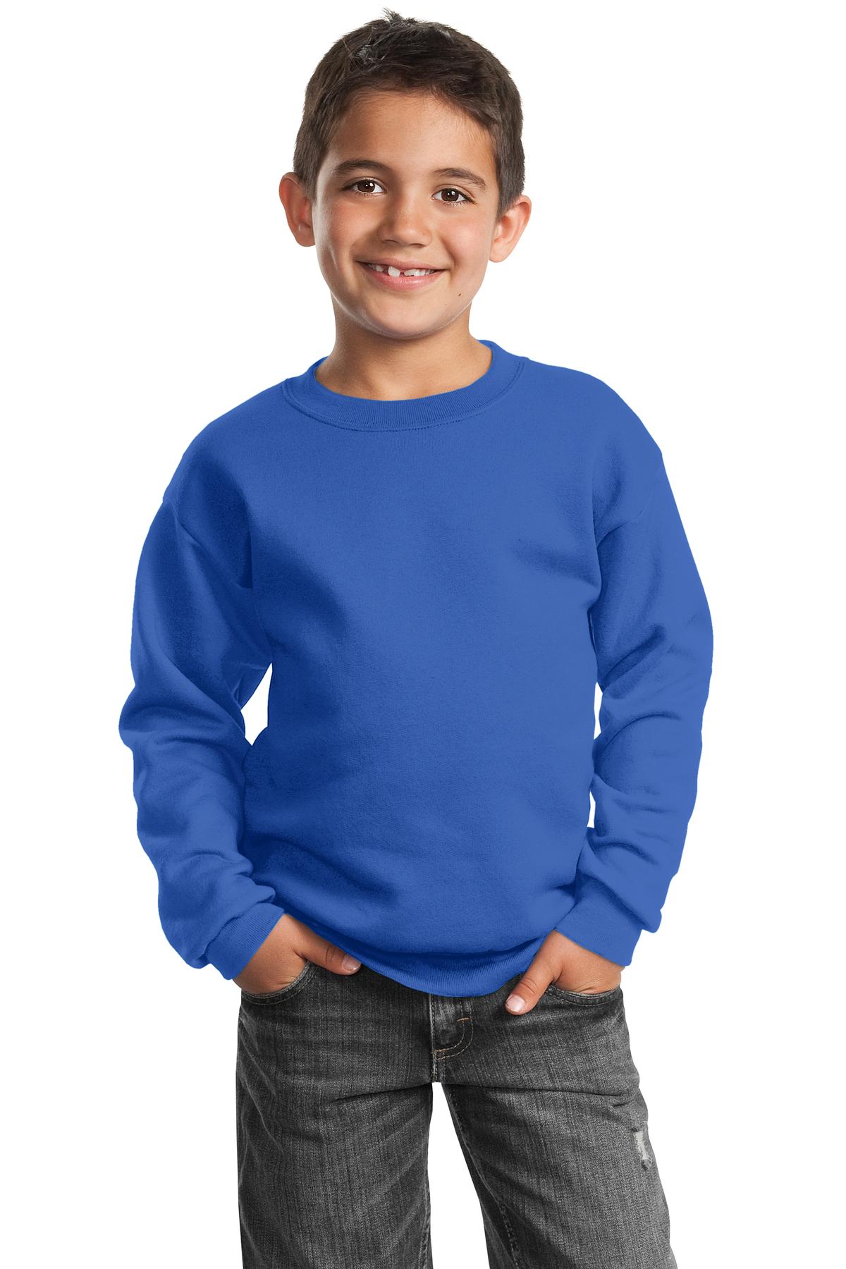 Port & Co ™  Youth Core Fleece Crewneck Sweatshirt.  PC90Y