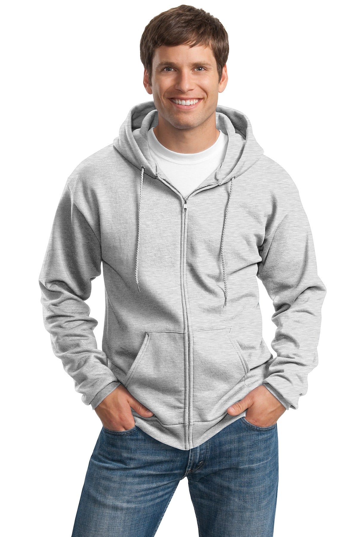 Port & Co ™  Tall Essential Fleece Full-Zip Hooded Sweatshirt. PC90ZHT
