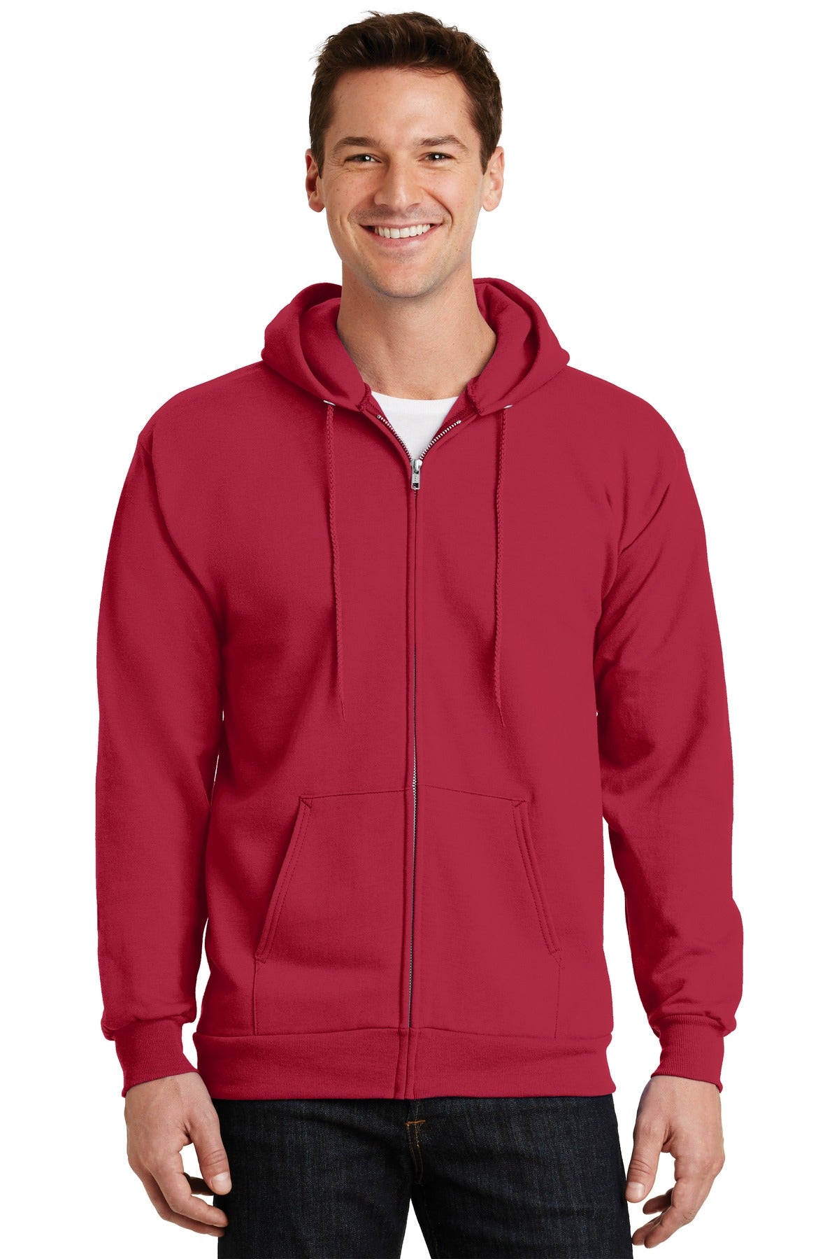 Port & Co ™  Essential Fleece Full-Zip Hooded Sweatshirt.  PC90ZH