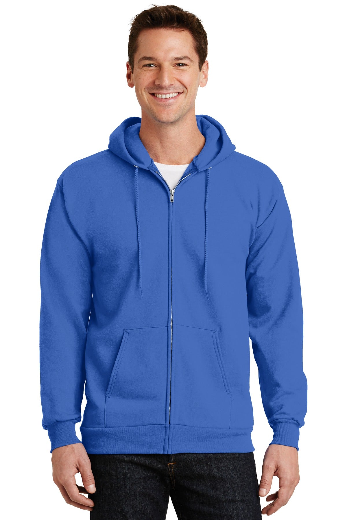 Port & Co ™  Essential Fleece Full-Zip Hooded Sweatshirt.  PC90ZH