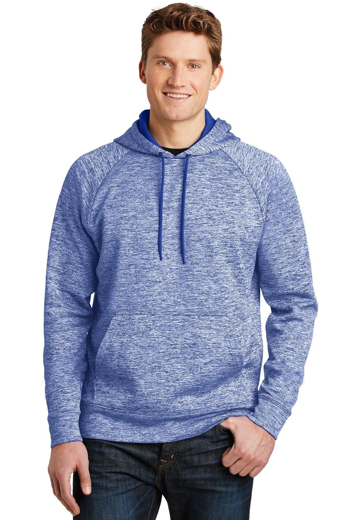 Sport-Tek ®  PosiCharge ®  Electric Heather Fleece Hooded Pullover. ST225